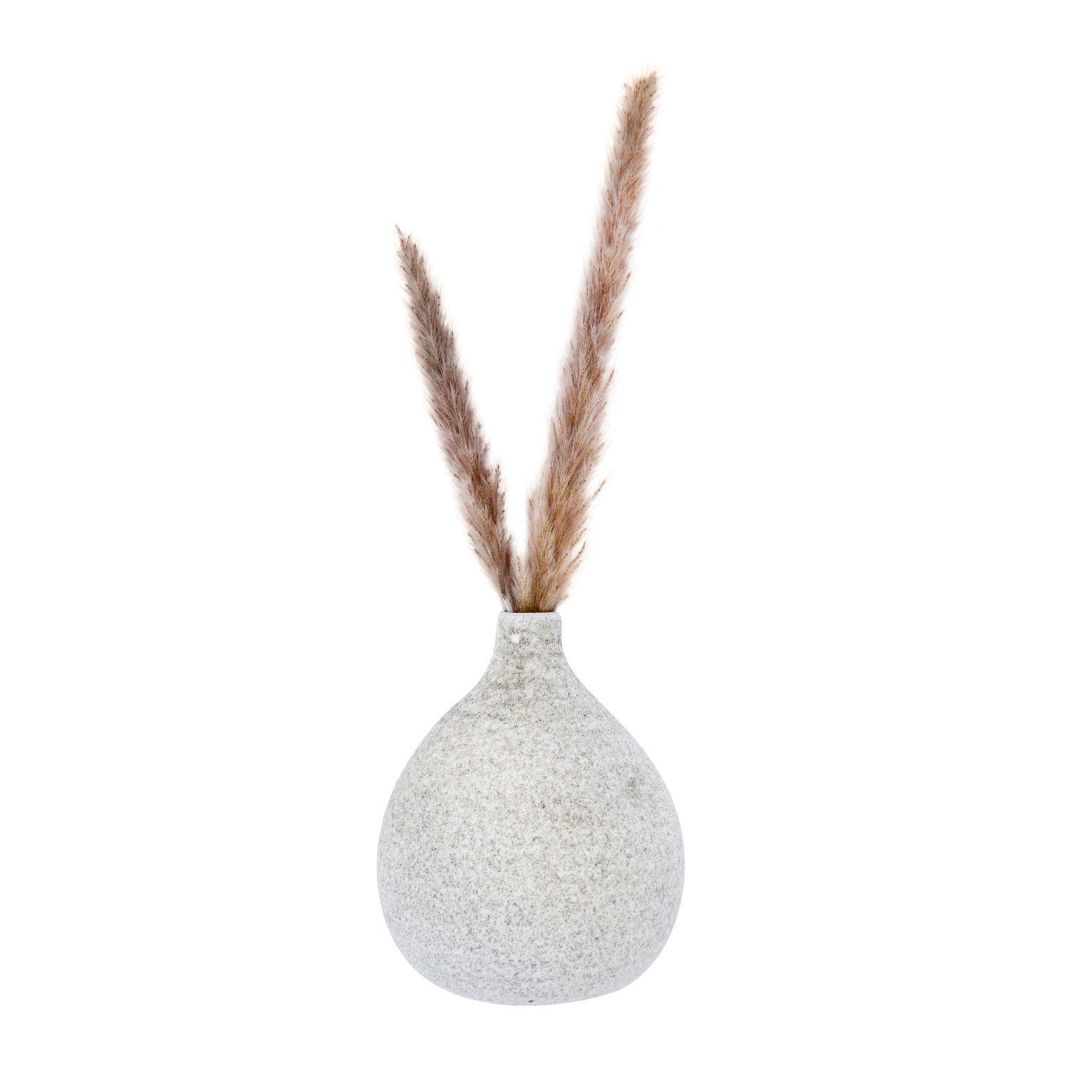 Hello Honey&#xAE; White 6.7&#x22; Small Textured Terracotta Vase with Narrow Top