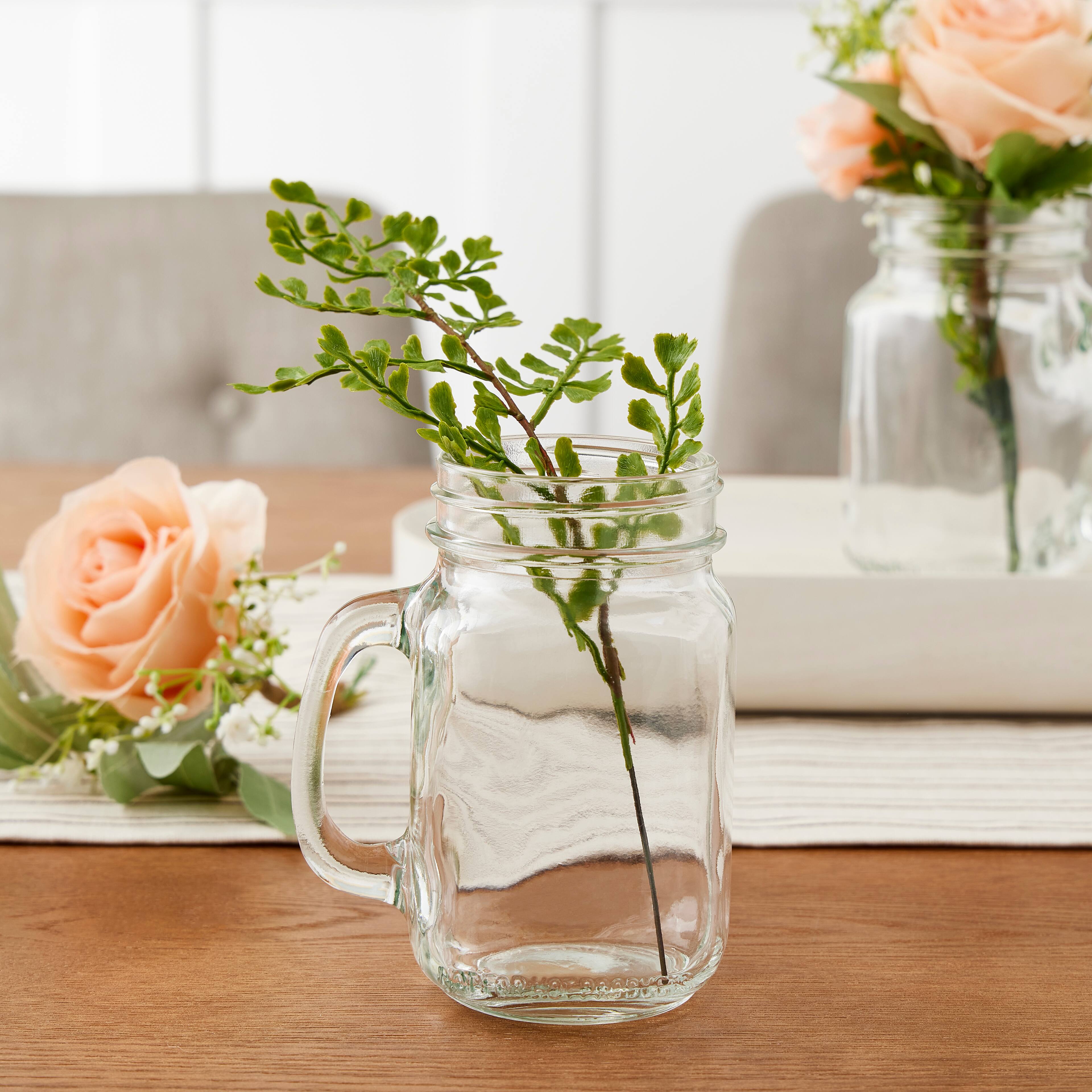 Glass Mason Jar Mug