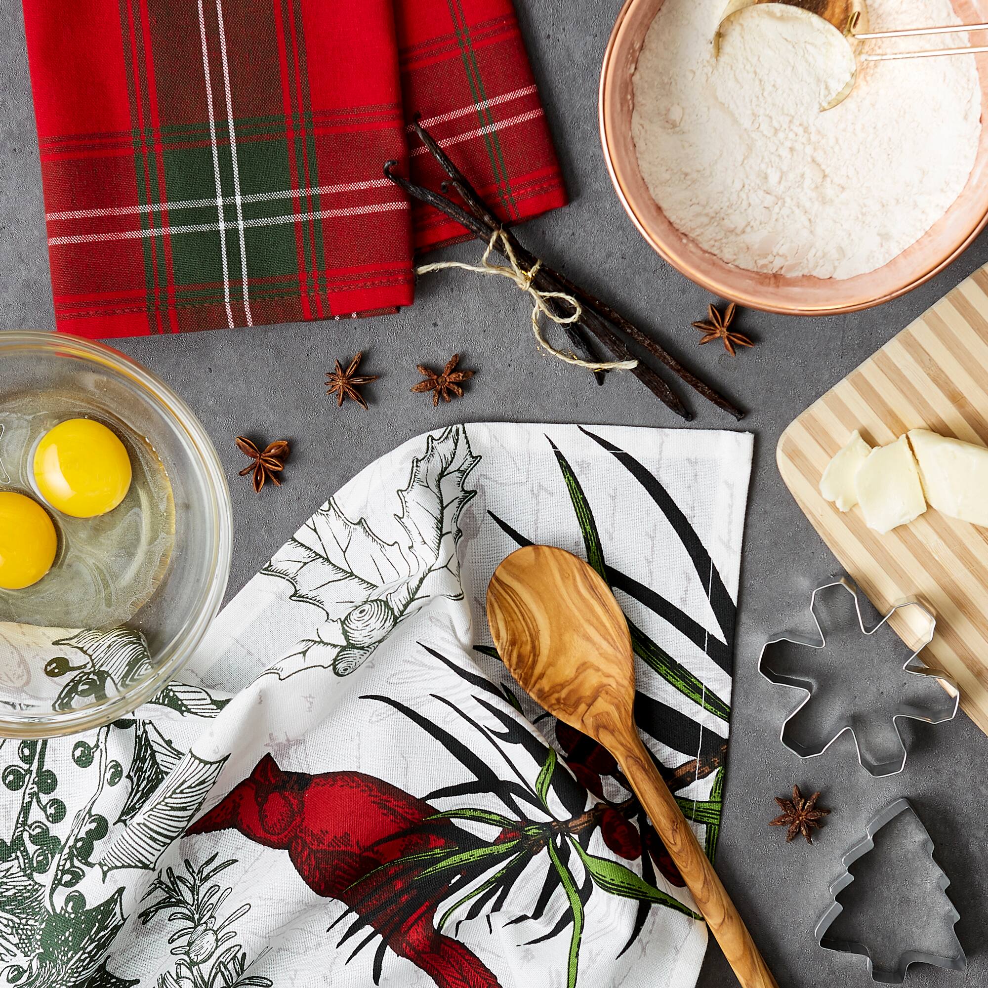 DII&#xAE; Holiday Botanical Dishtowel Set