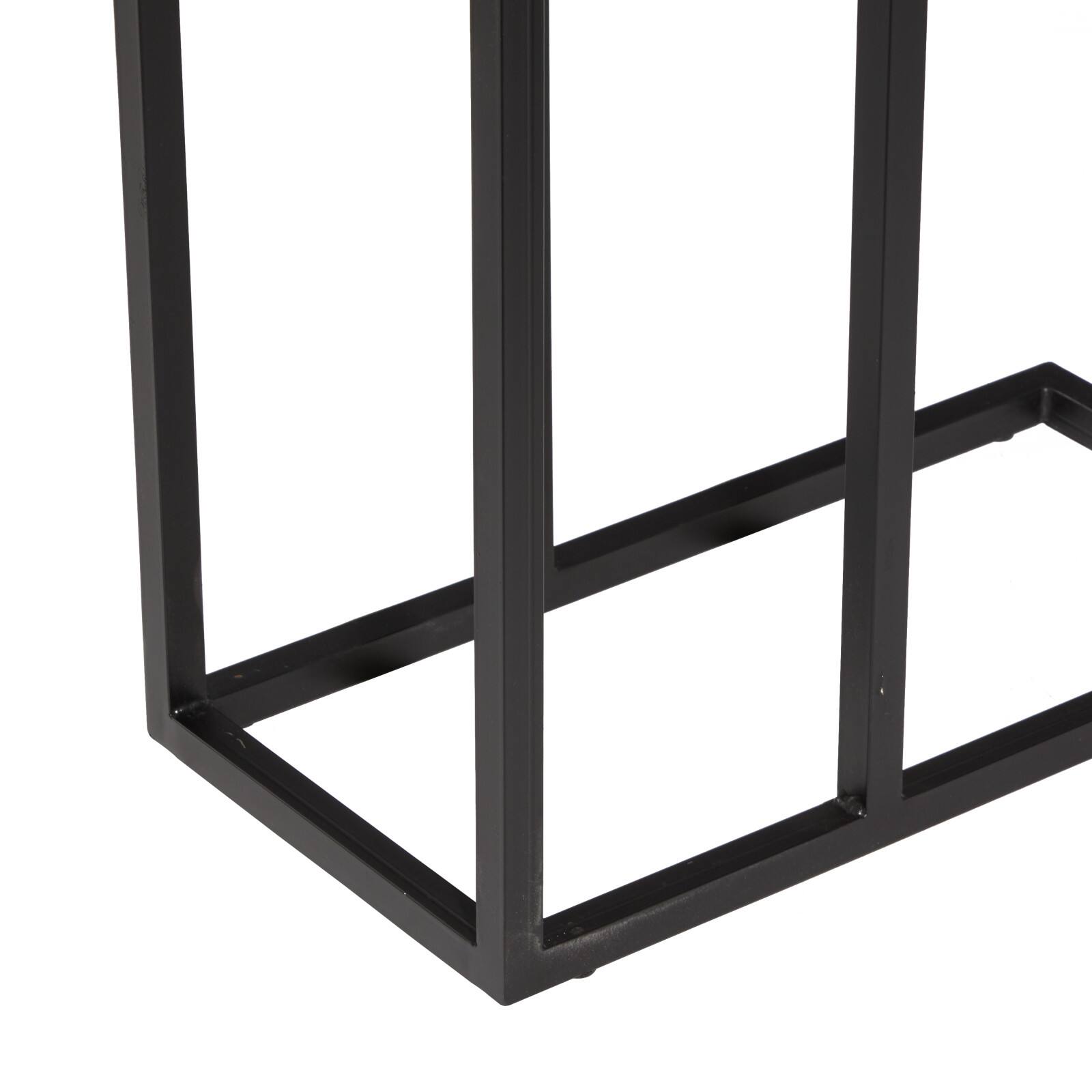 25" Brown Teak Wood Contemporary Accent Table