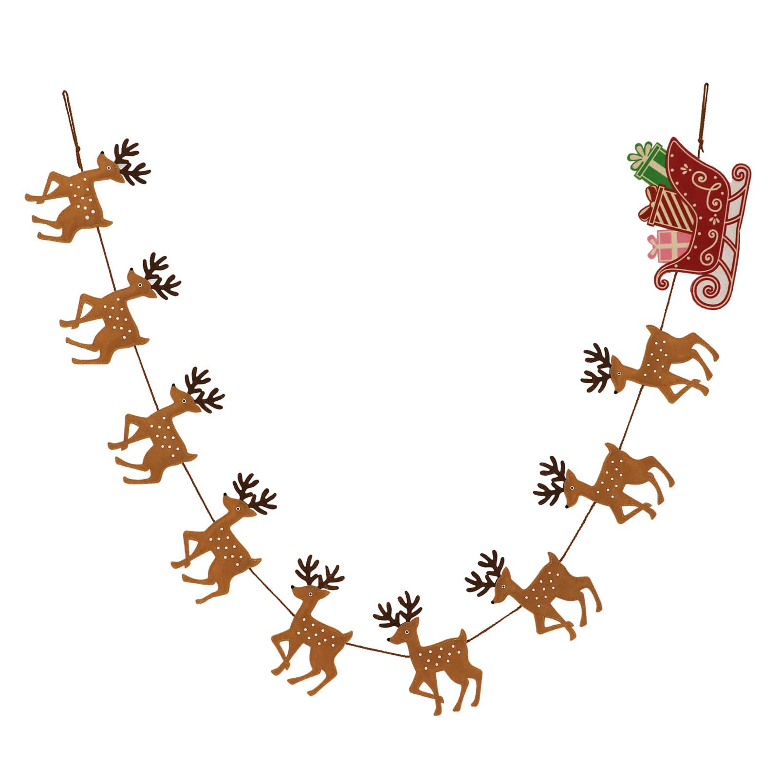 6ft. Sleigh &#x26; Deer Garland by Ashland&#xAE;