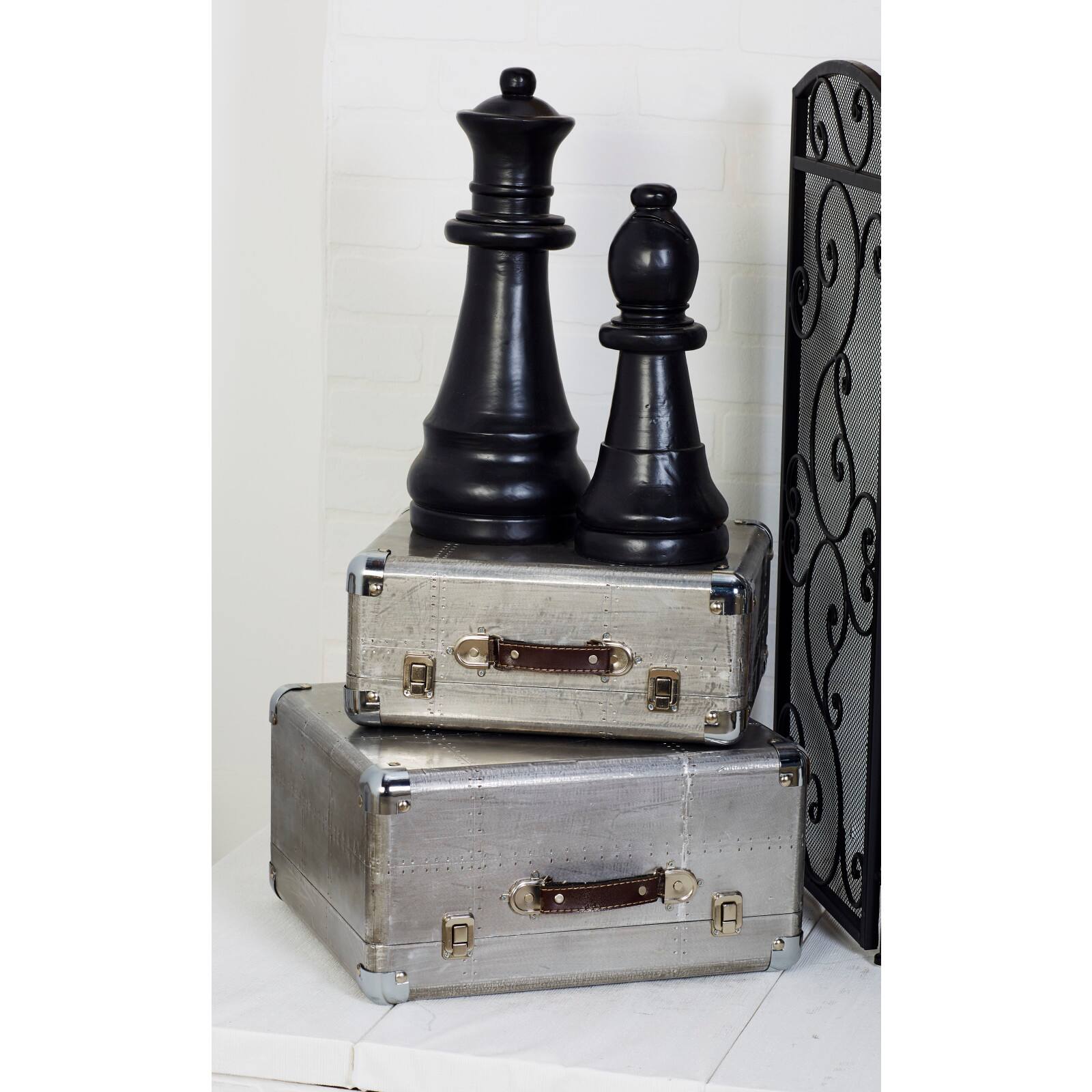 Silver Wood &#x26; Metal Farmhouse Box Set