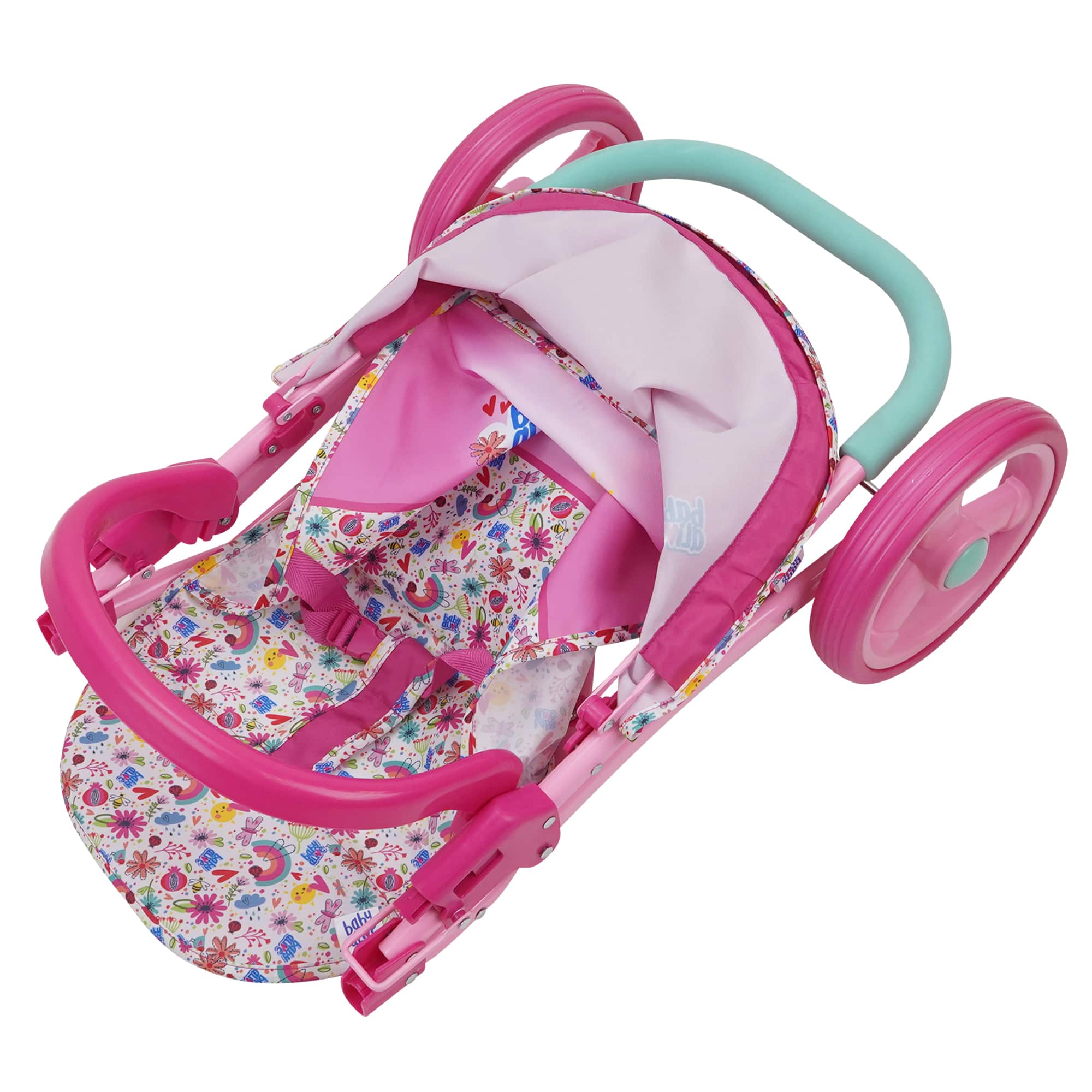 509 Crew Baby Alive Pink and Rainbow Doll Jogging Stroller