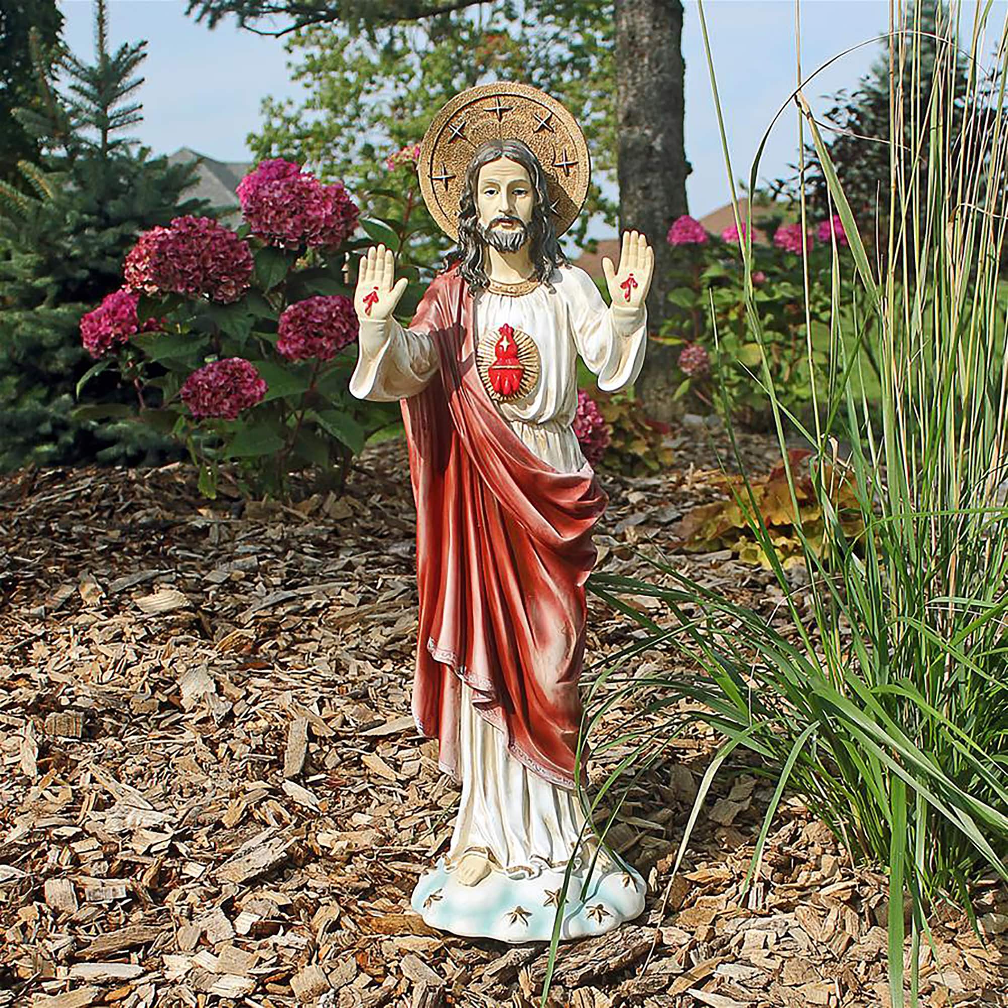 Design Toscano 23.5&#x22; Sacred Heart of Jesus Italian-Style Garden Statue