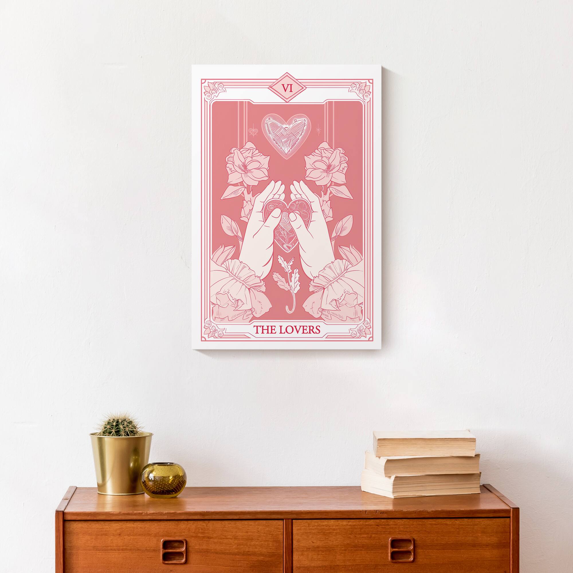 18&#x22; The Lovers Tarot Canvas Wall Art