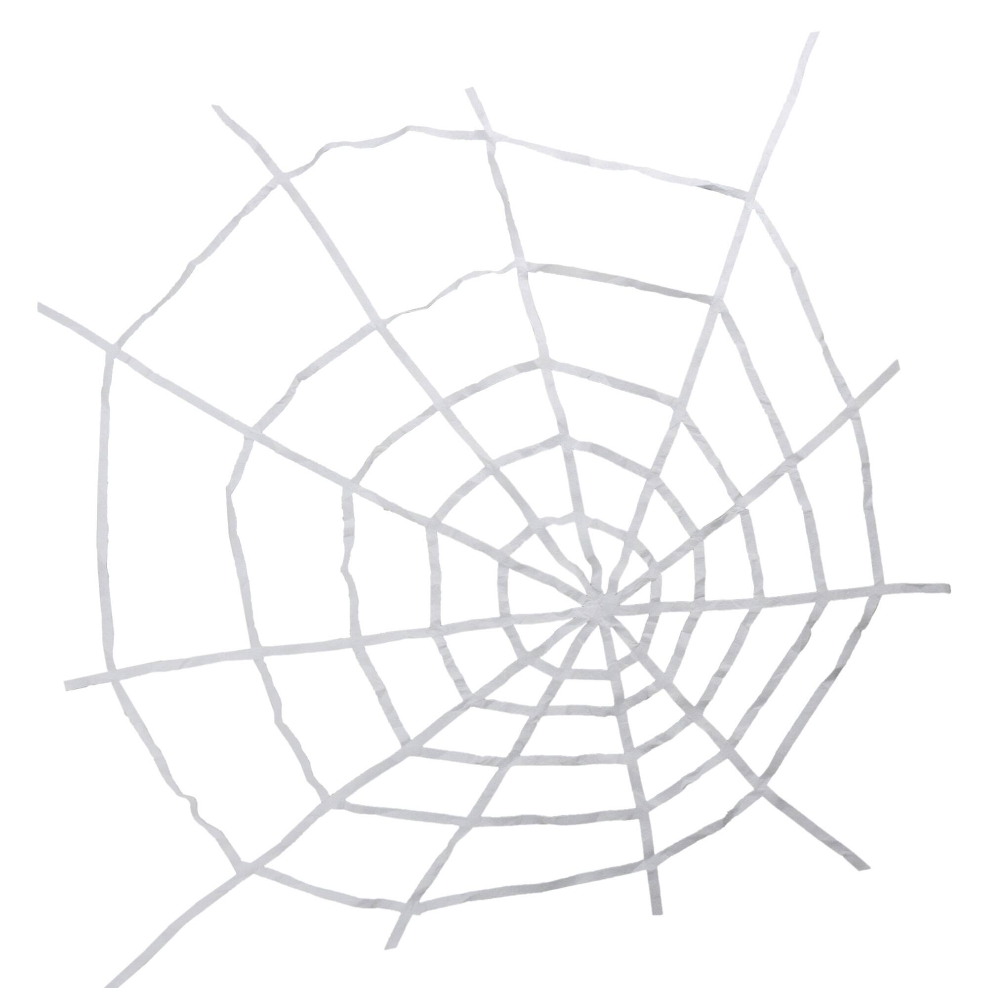 80&#x27;&#x27; Spooky Spider Web Halloween Hanging Decoration
