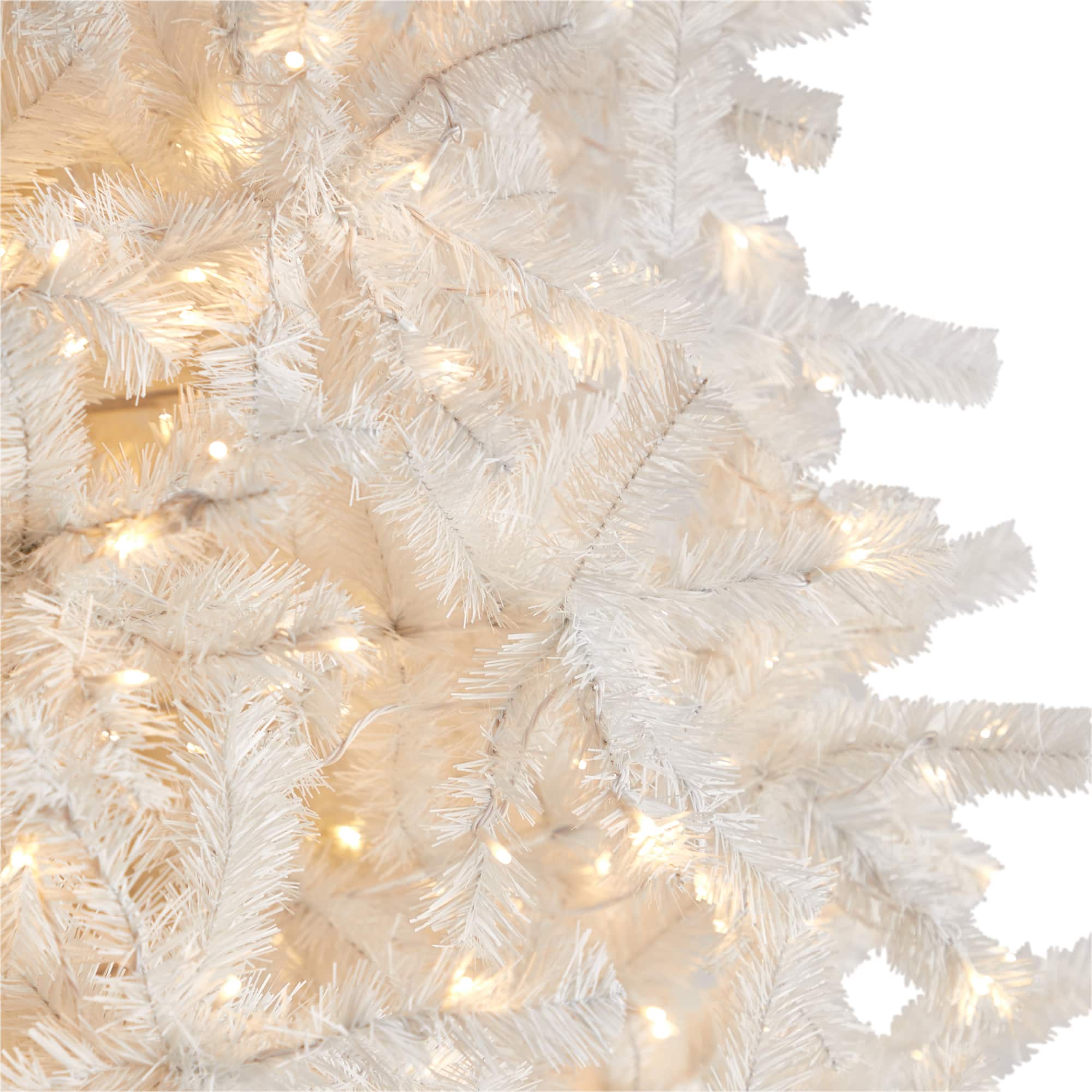 11ft. Pre-Lit White Artificial Christmas Tree, White LED Lights