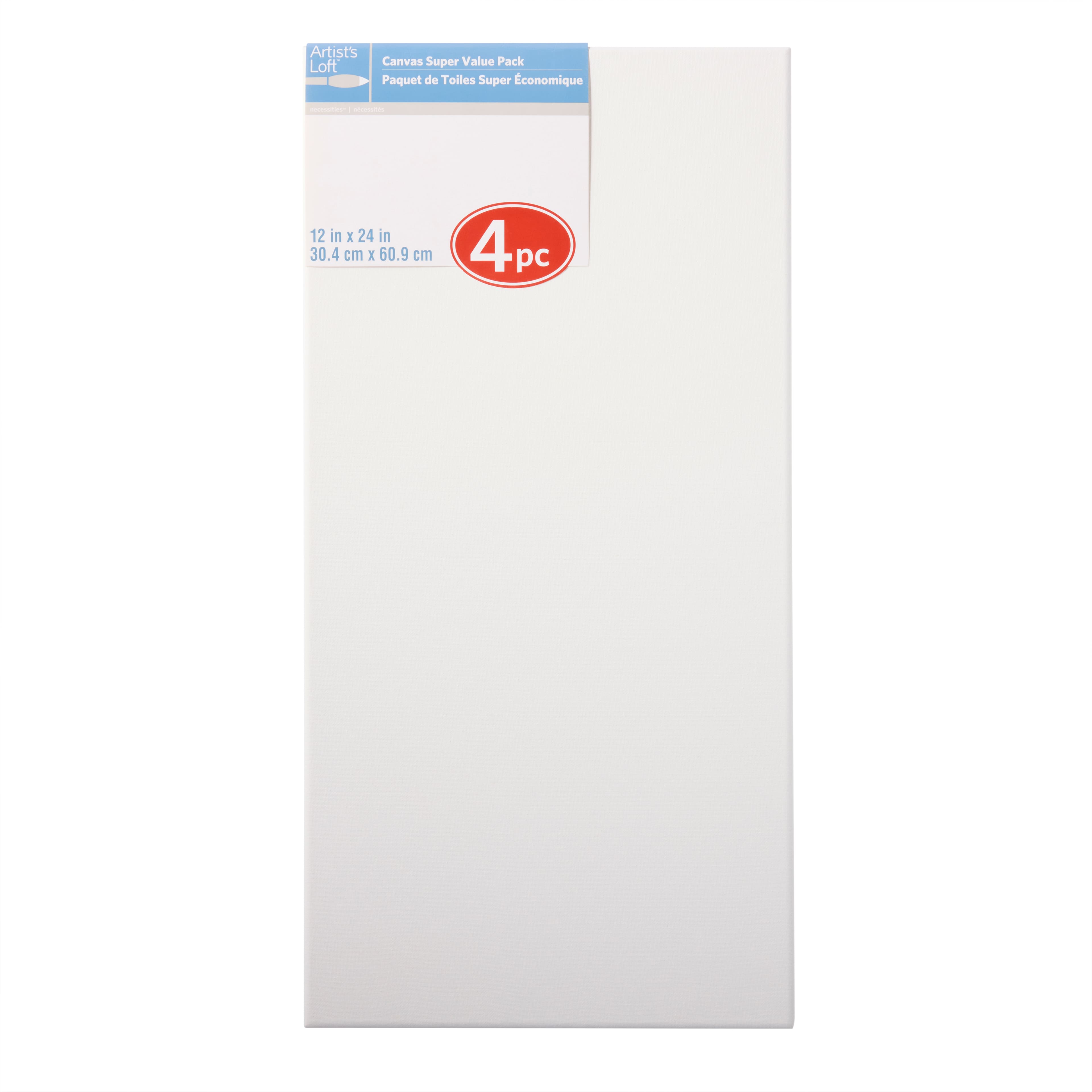 4 Pack 12&#x22; x 24&#x22; Super Value Canvas by Artist&#x27;s Loft&#xAE;