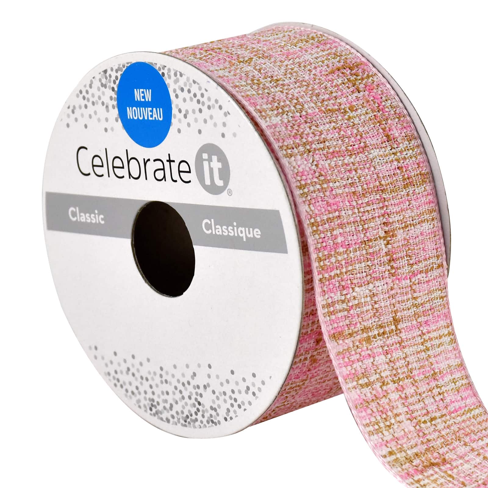 1.5&#x22; x 3yd. Faux Cotton Wired Ribbon by Celebrate It&#xAE;