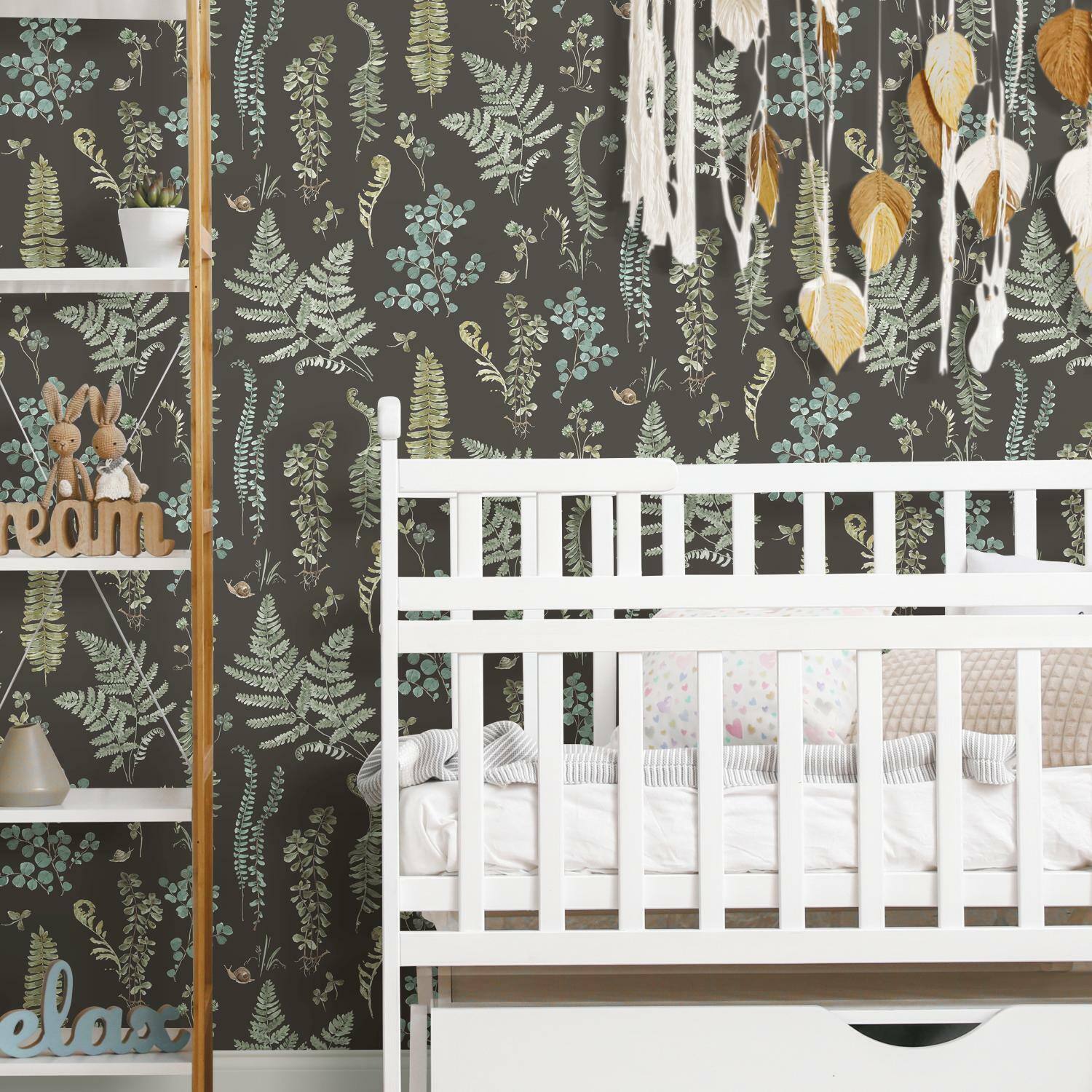 RoomMates Sage Fern Study Peel & Stick Wallpaper