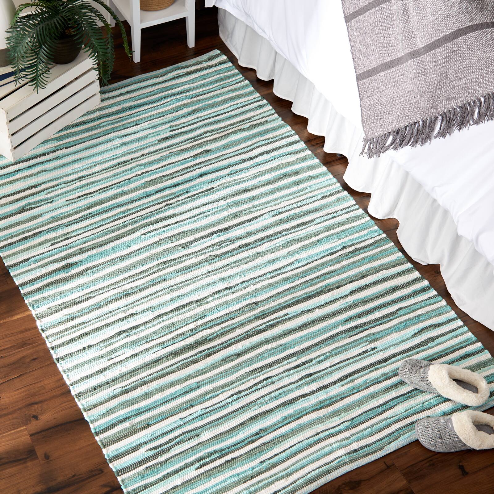 DII® Slim Stripe Cotton Chindi Rug, 4ft. x 6ft.