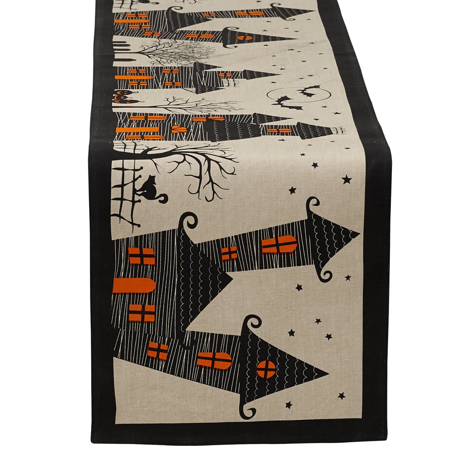 DII&#xAE; 72&#x22; Haunted House Jute Table Runner