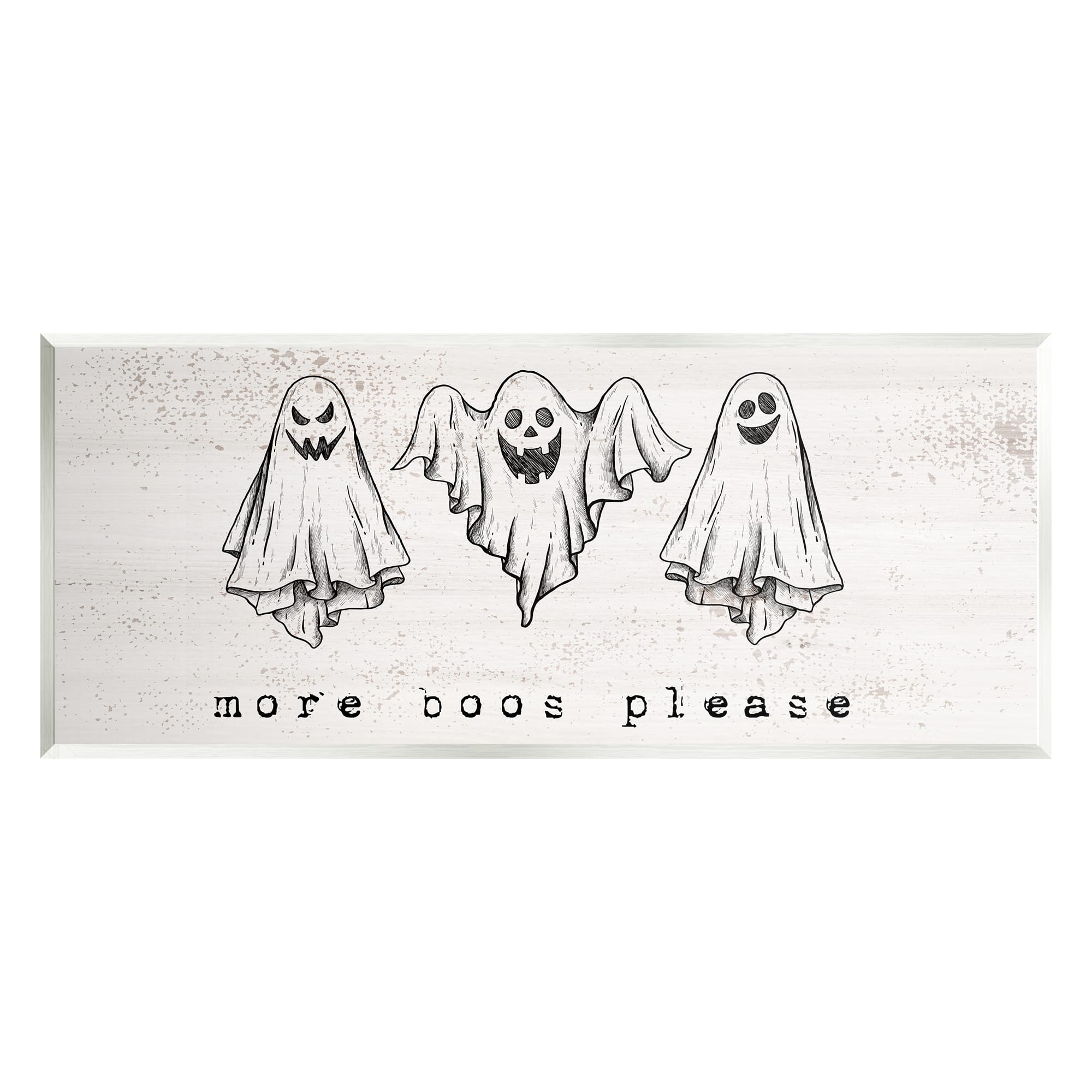 Stupell Industries More Boos Please Scary Ghosts Wall Plaque Art