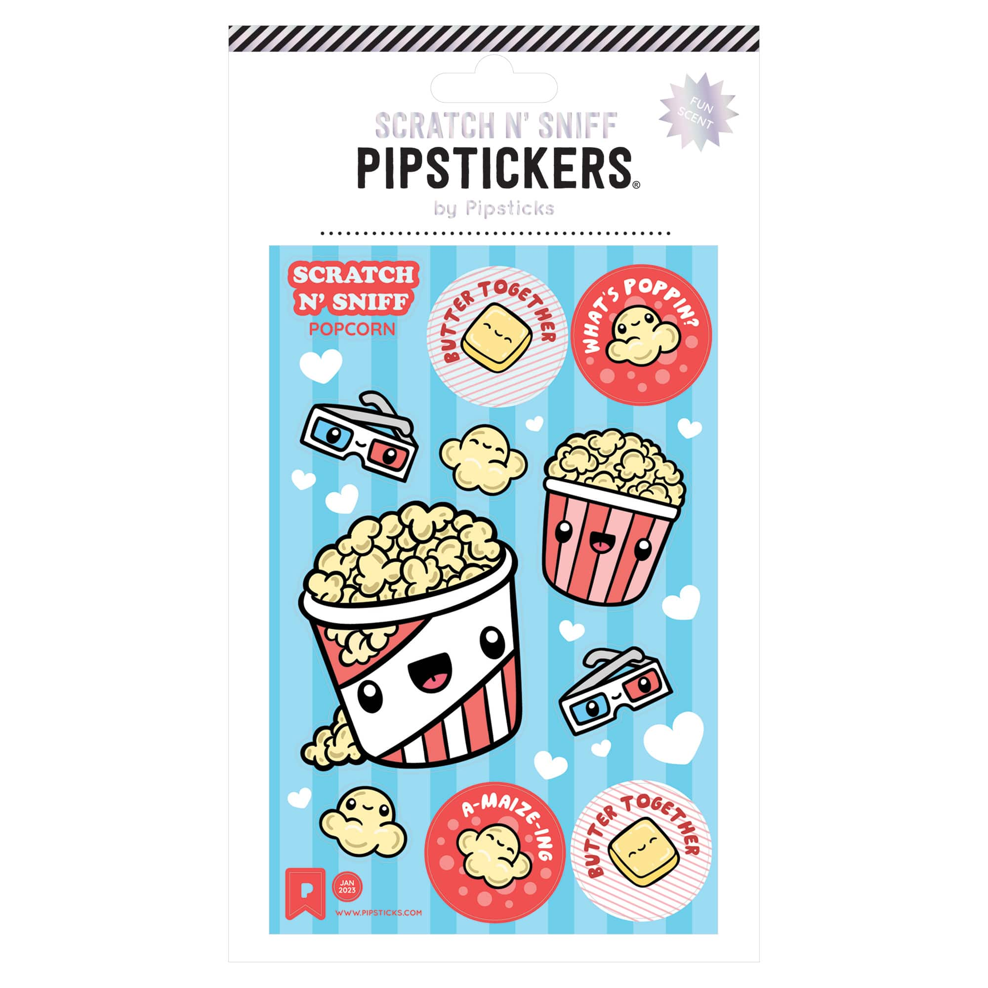 Pipstickers® Popcorn Scratch N' Sniff Stickers