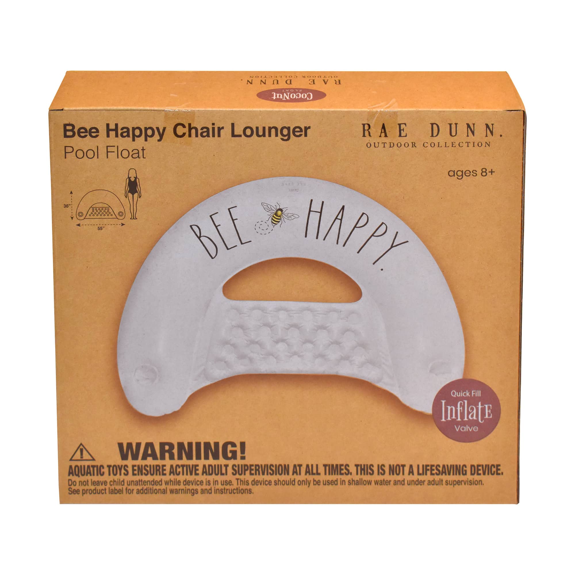 Rae Dunn Bee Happy Chair Lounger