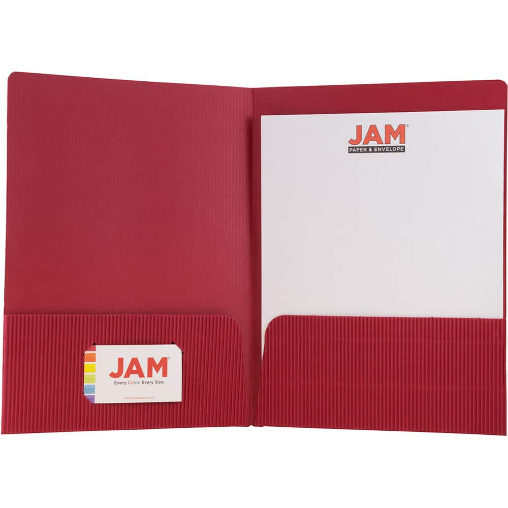 JAM Paper Corrugated Textured 2-Pocket Folders, 6ct.