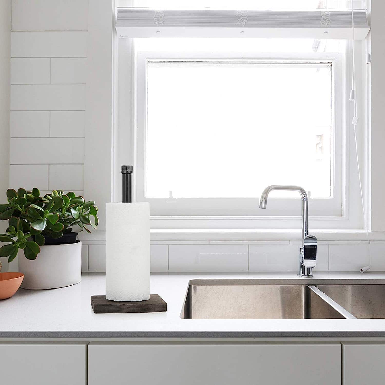 12" Industrial Free Standing Countertop Paper Towel Holder