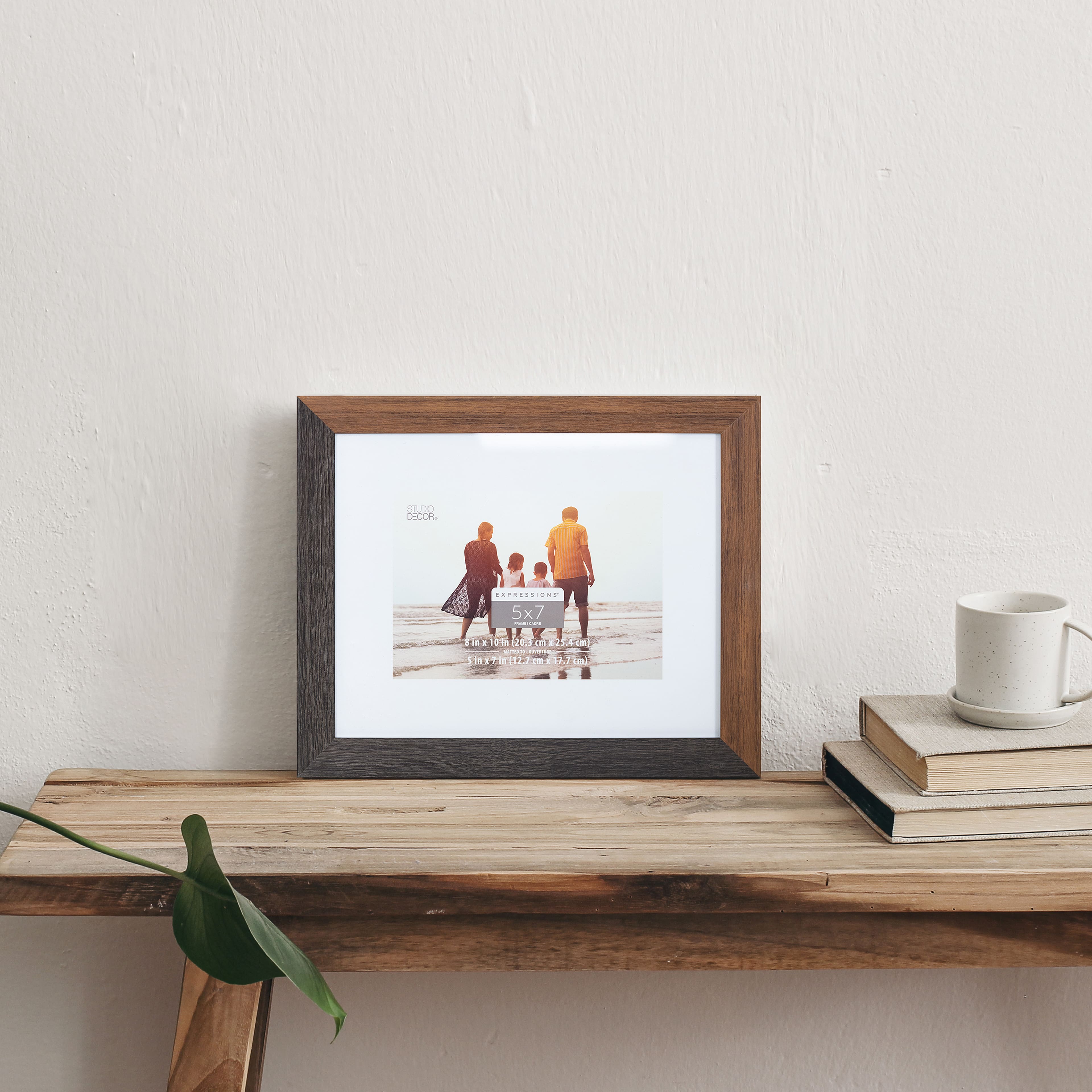Expressions™ 5" x 7" Brown & Black Frame with Mat by Studio Décor®