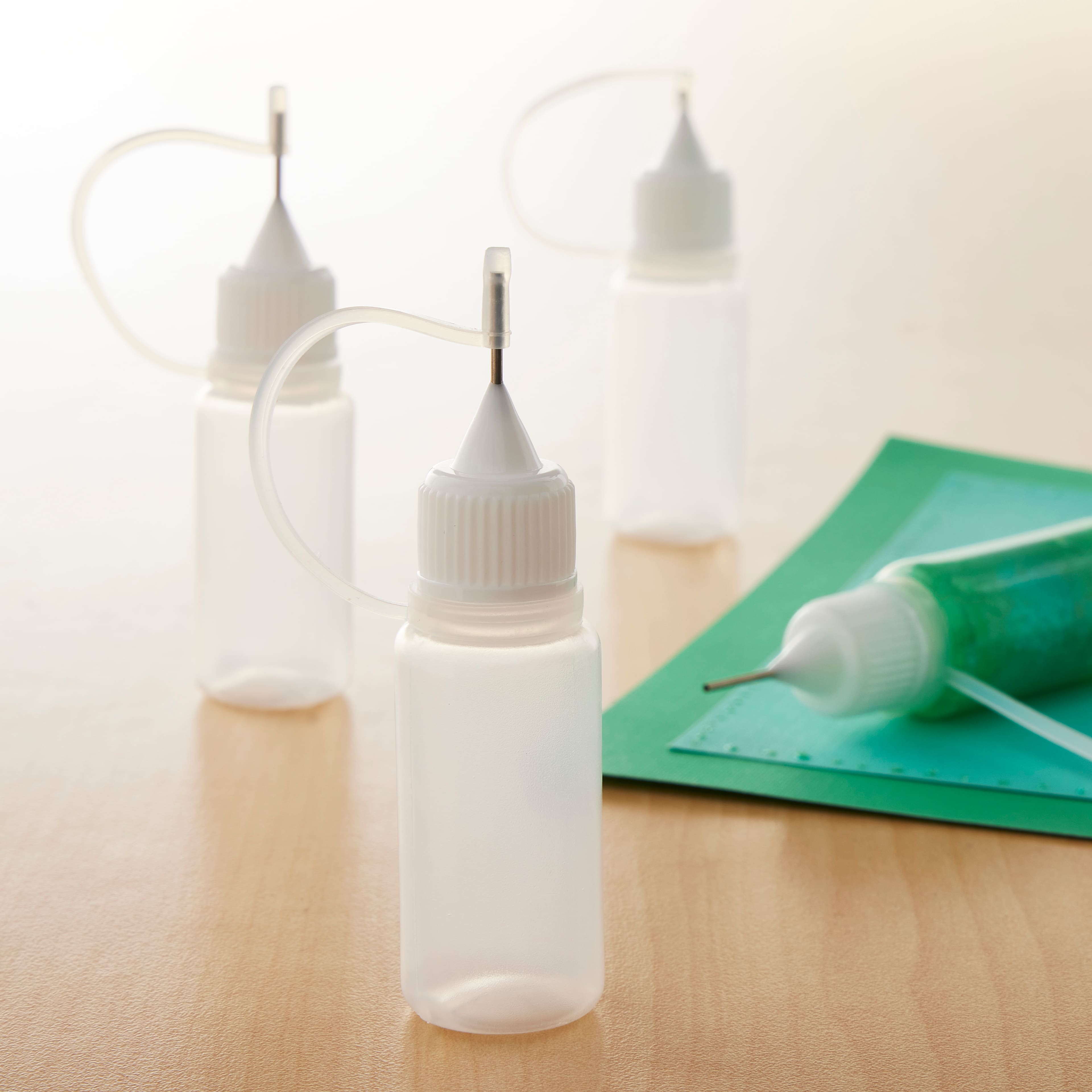 10pcs 30ml Plastic Squeezable Tip Applicator Refillable Dropper Bottles  With Needle Tip Caps For Gl
