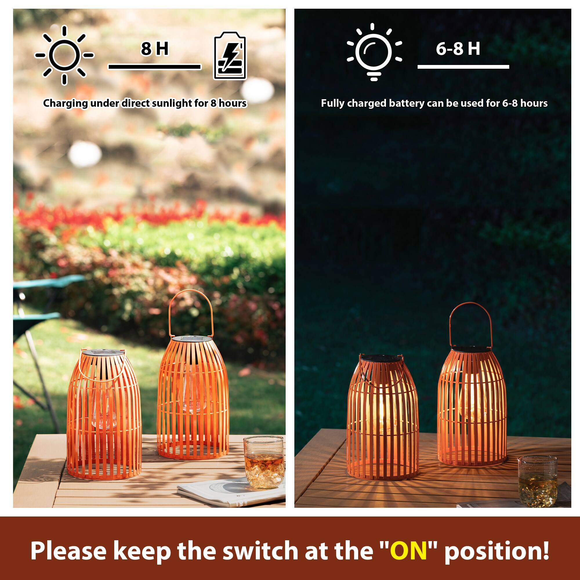 Glitzhome® 9.75" Metal Woven Solar Powered Hanging Lantern, 2ct.