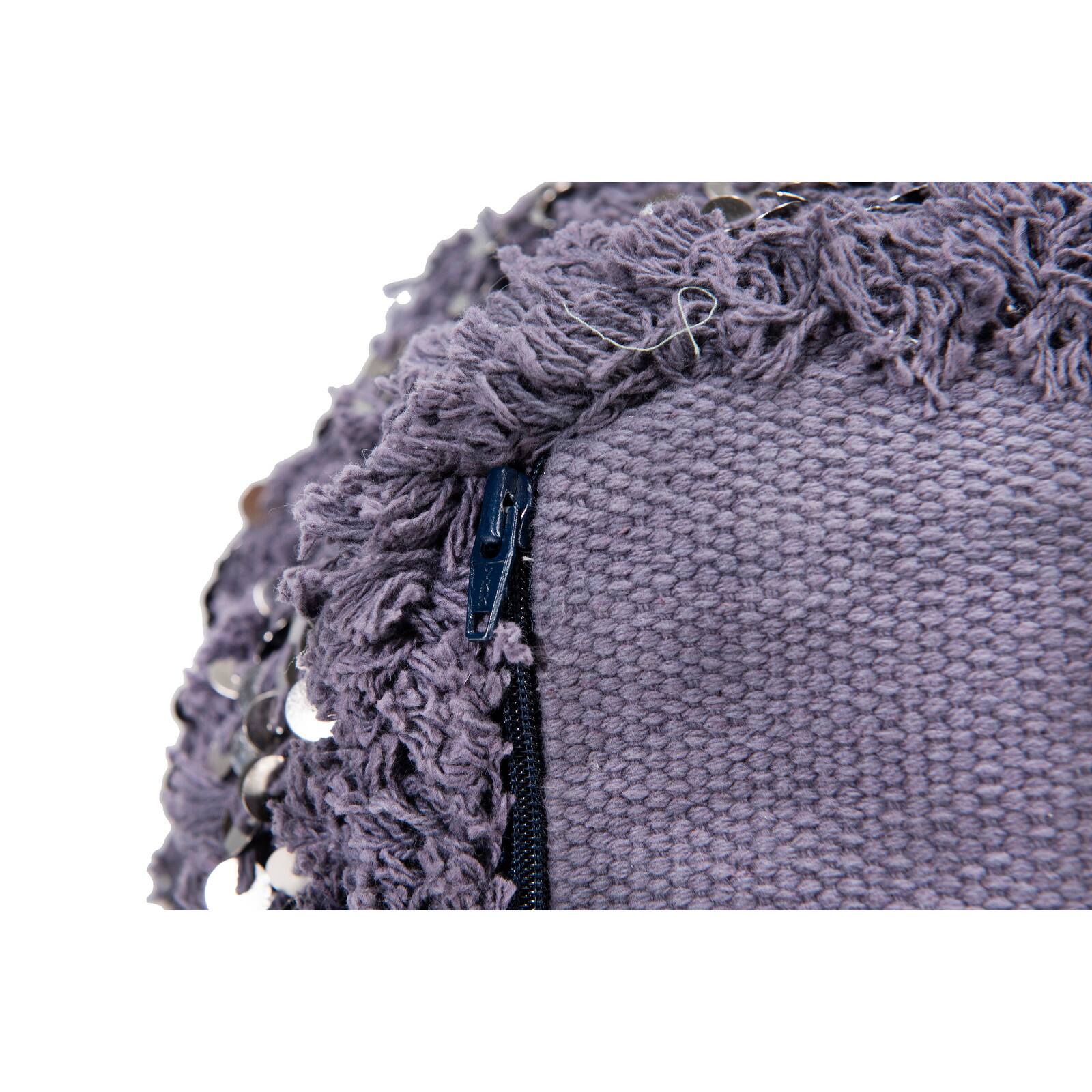 Hello Honey® 16" Square Moroccan Wedding Quilt Pouf with Fringe & Sequins