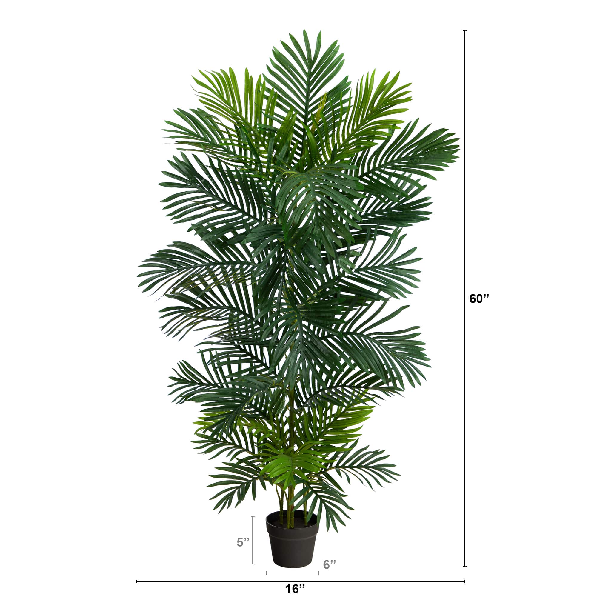 5ft. Potted UV Resistant Areca Palm Tree
