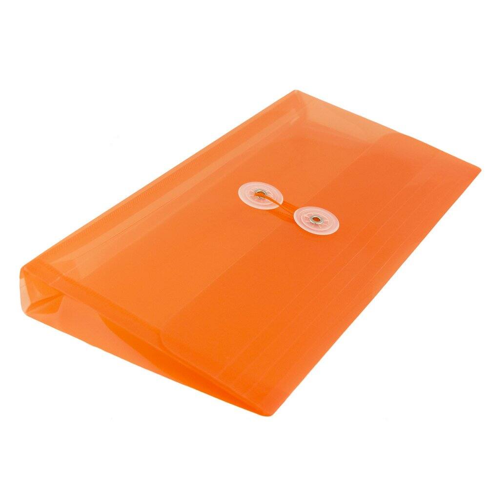 JAM Paper #10 Plastic Envelopes with Button & String Tie Closure, 12ct.