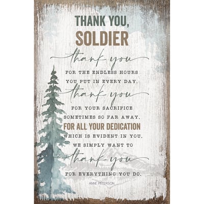 Thank You Soldier Inspirational Wood Plaque | Michaels