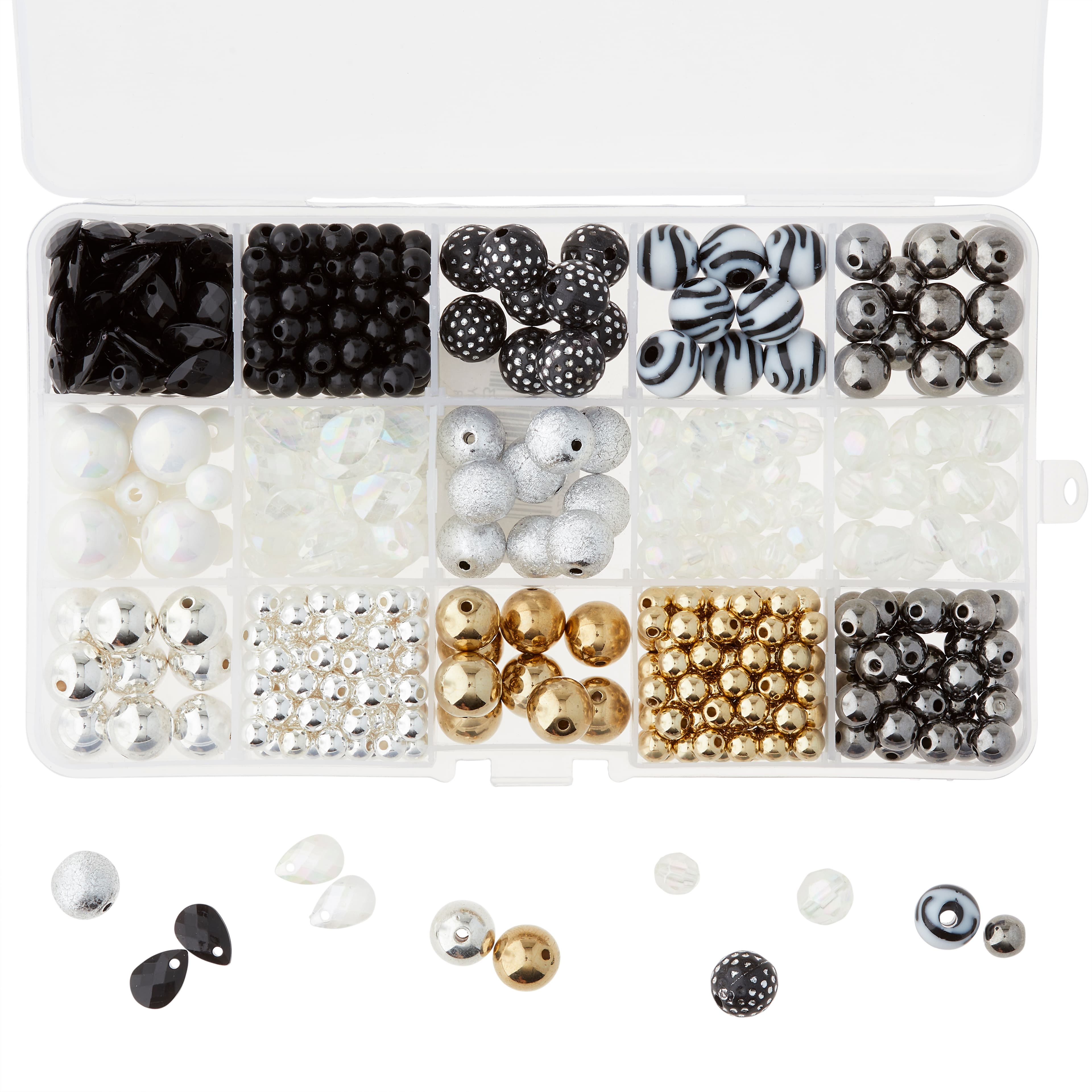 12 Pack: Rock Star Crafting Beads Box by Bead Landing™
