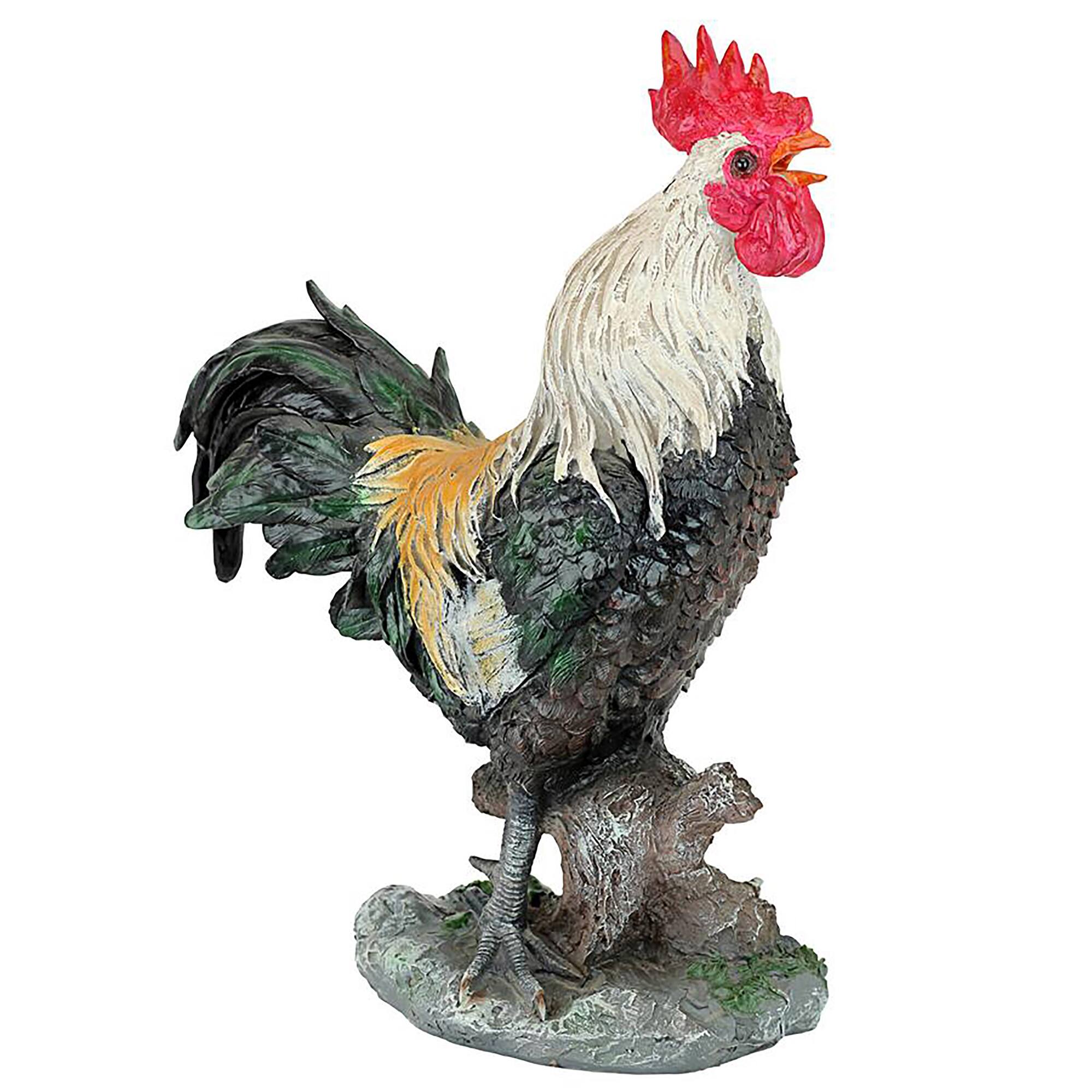 Design Toscano 17" Cock-A-Doodle-Do Rooster Statue