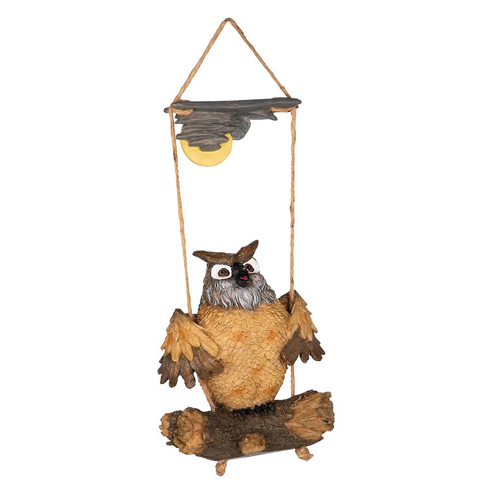 Design Toscano 7.5" Howie the Hoot Owl Swinging Sculpture