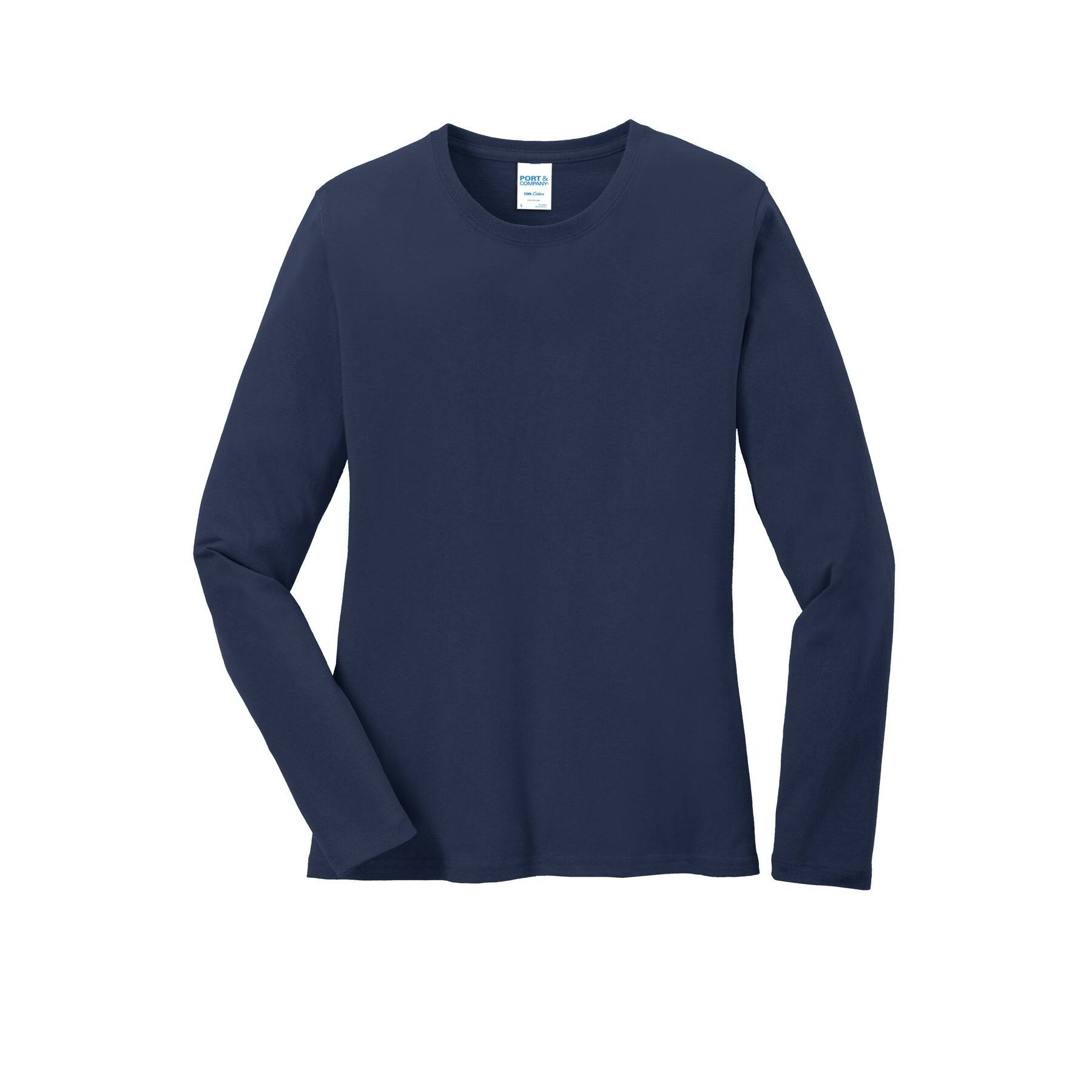 Port &#x26; Company&#xAE; Core Cotton Colors Long Sleeve Ladies T-Shirt