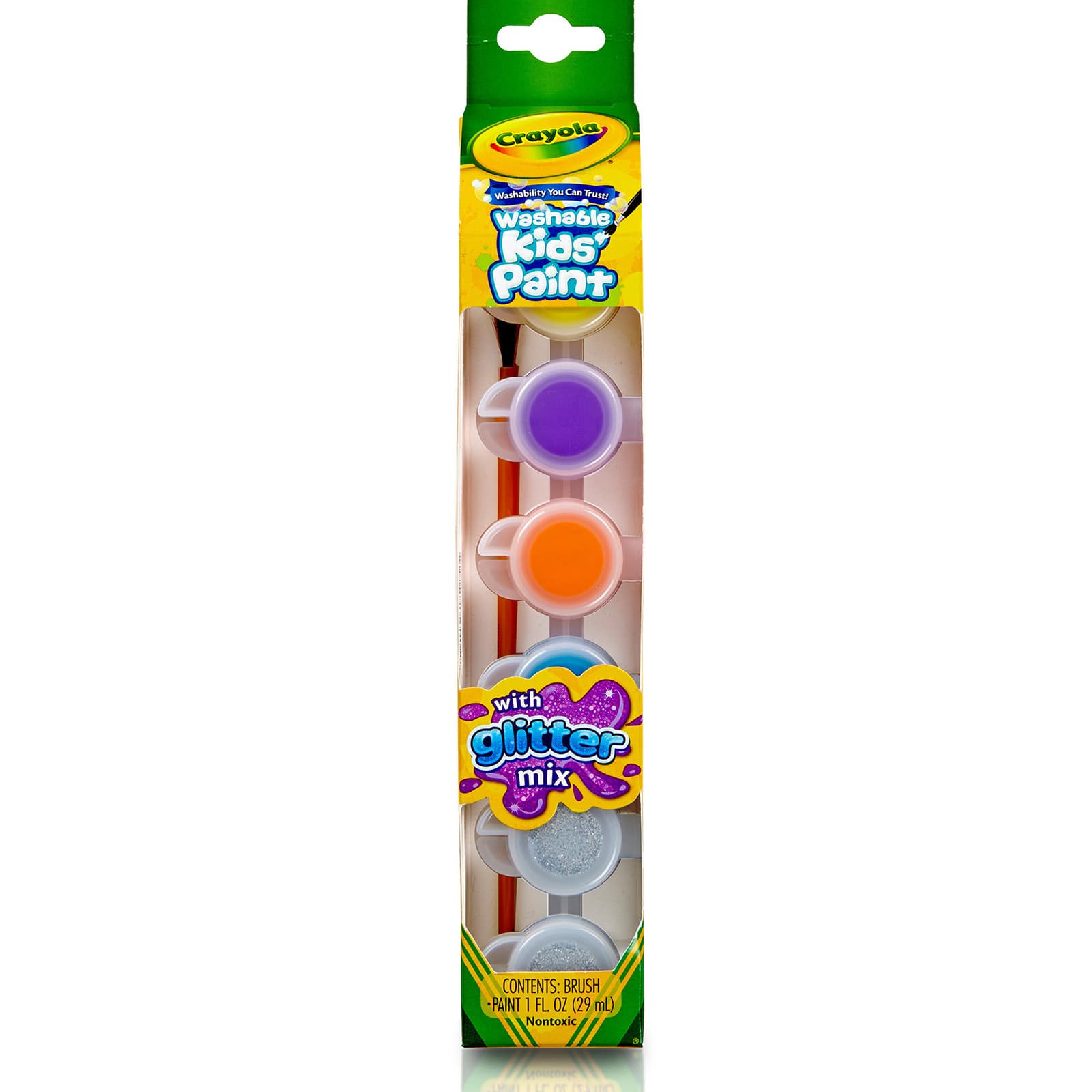 Crayola&#xAE; Glitter Effects Washable Kids&#x27; Paint Pots, 12 Packs of 6