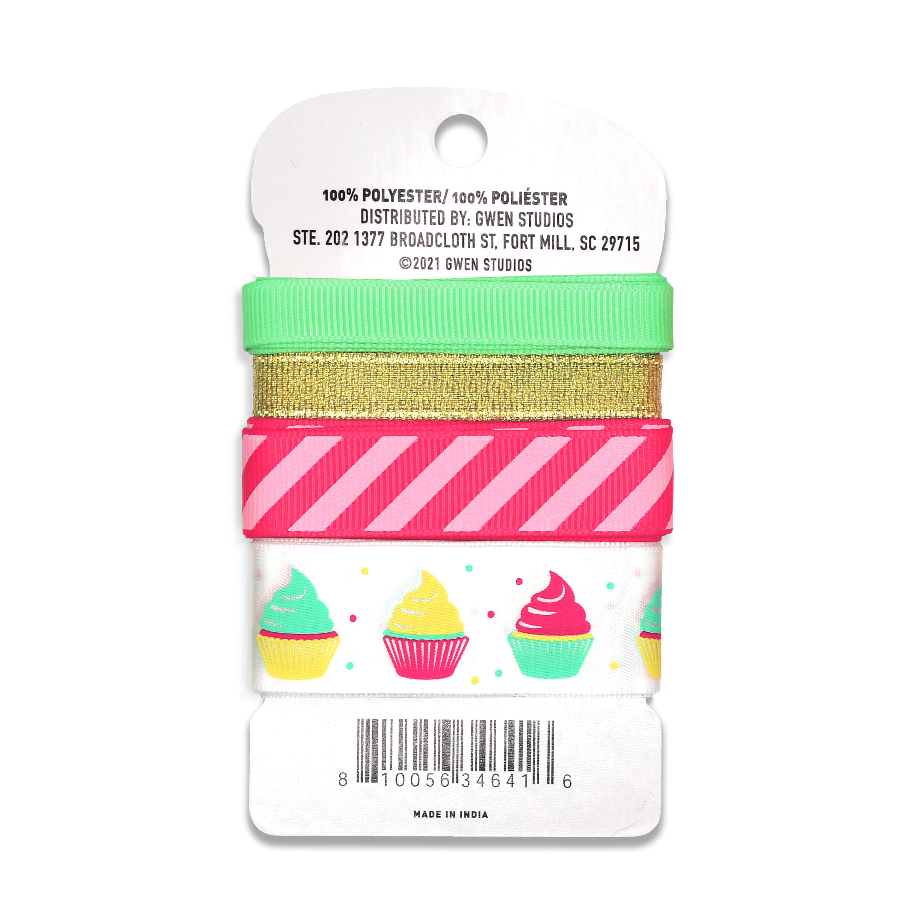 Gwen Studios Cupcakes Printed Ribbon Pack