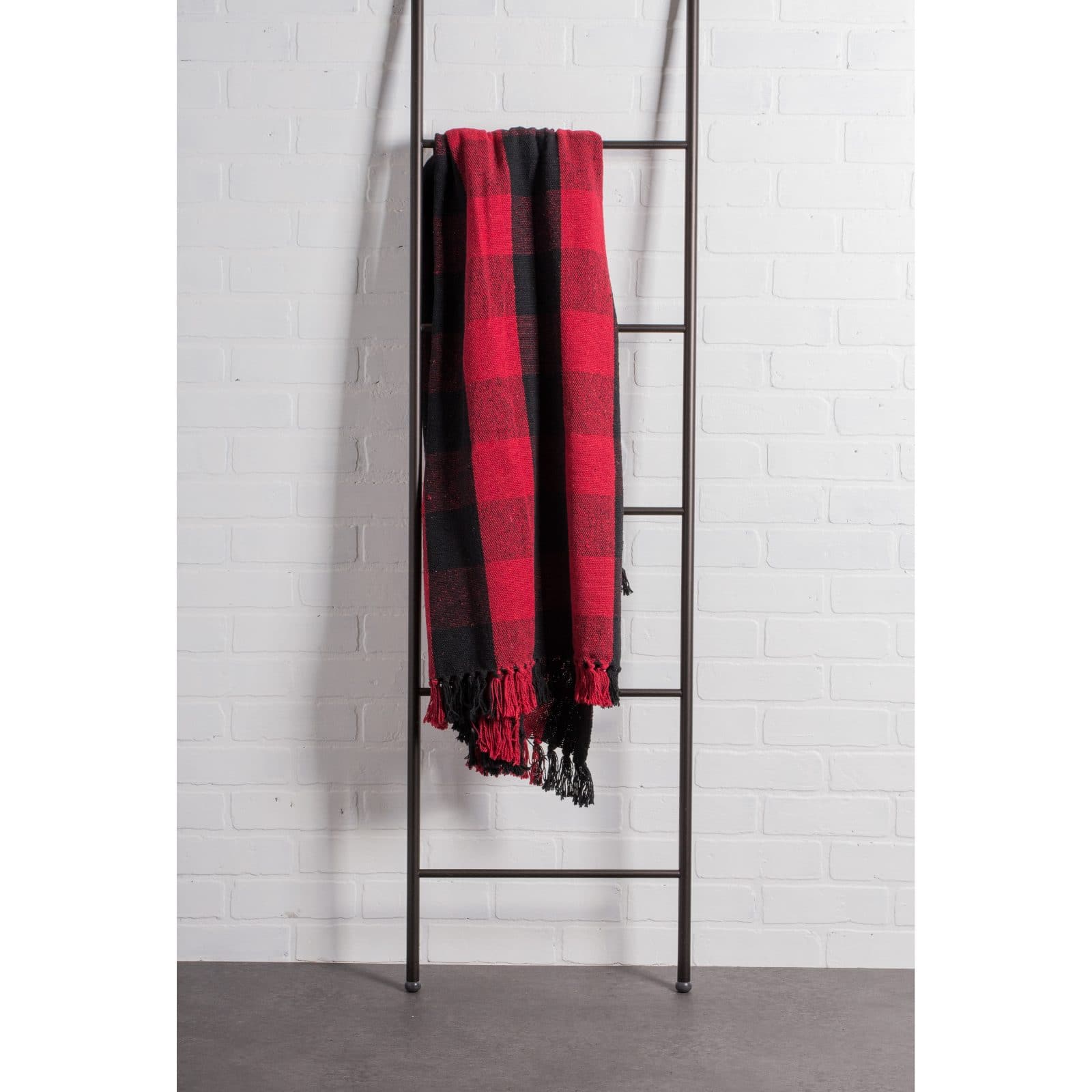 DII® Tango Red & Black Buffalo Check Throw