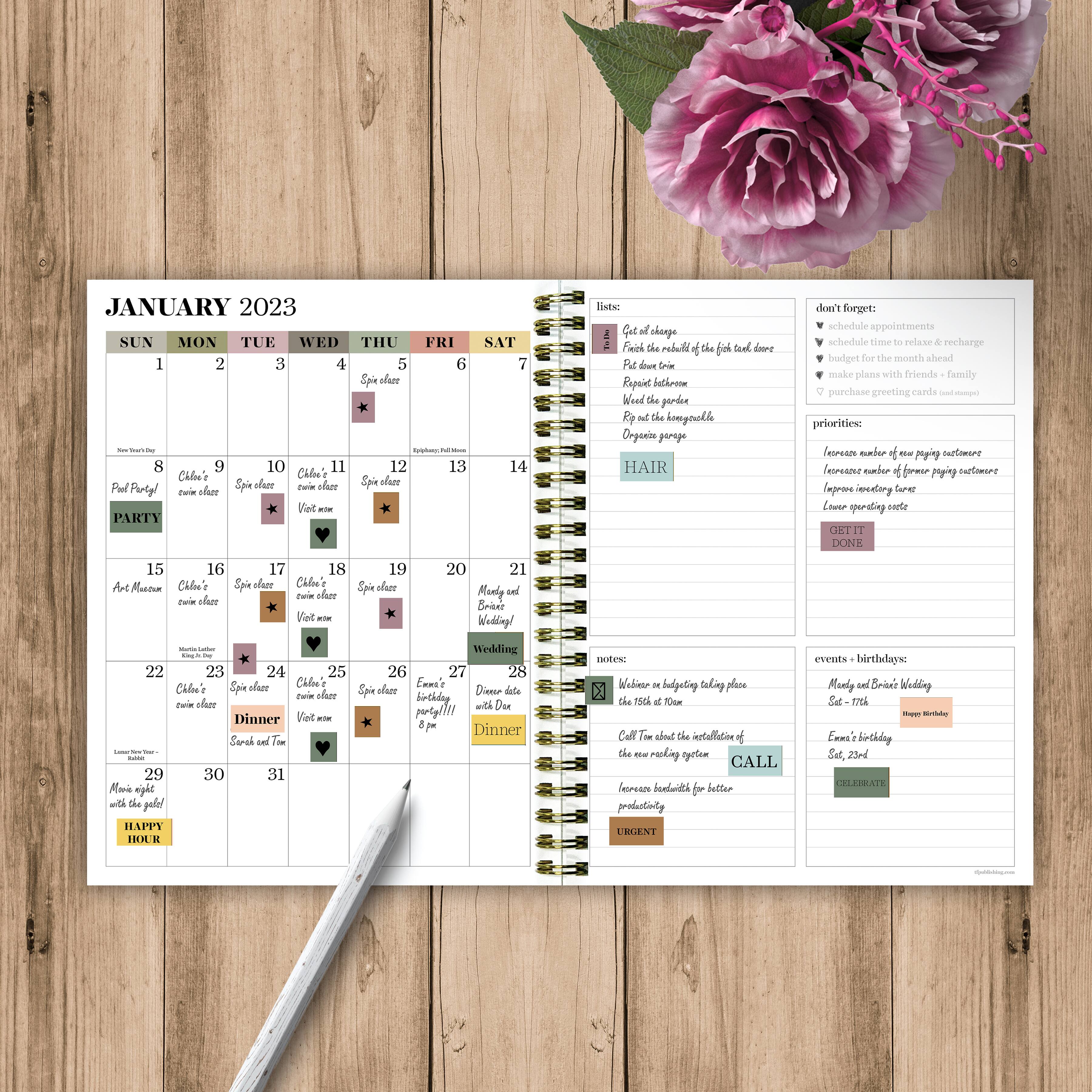 TF Publishing Medium 20222023 Blooms & Leaves Planner Michaels
