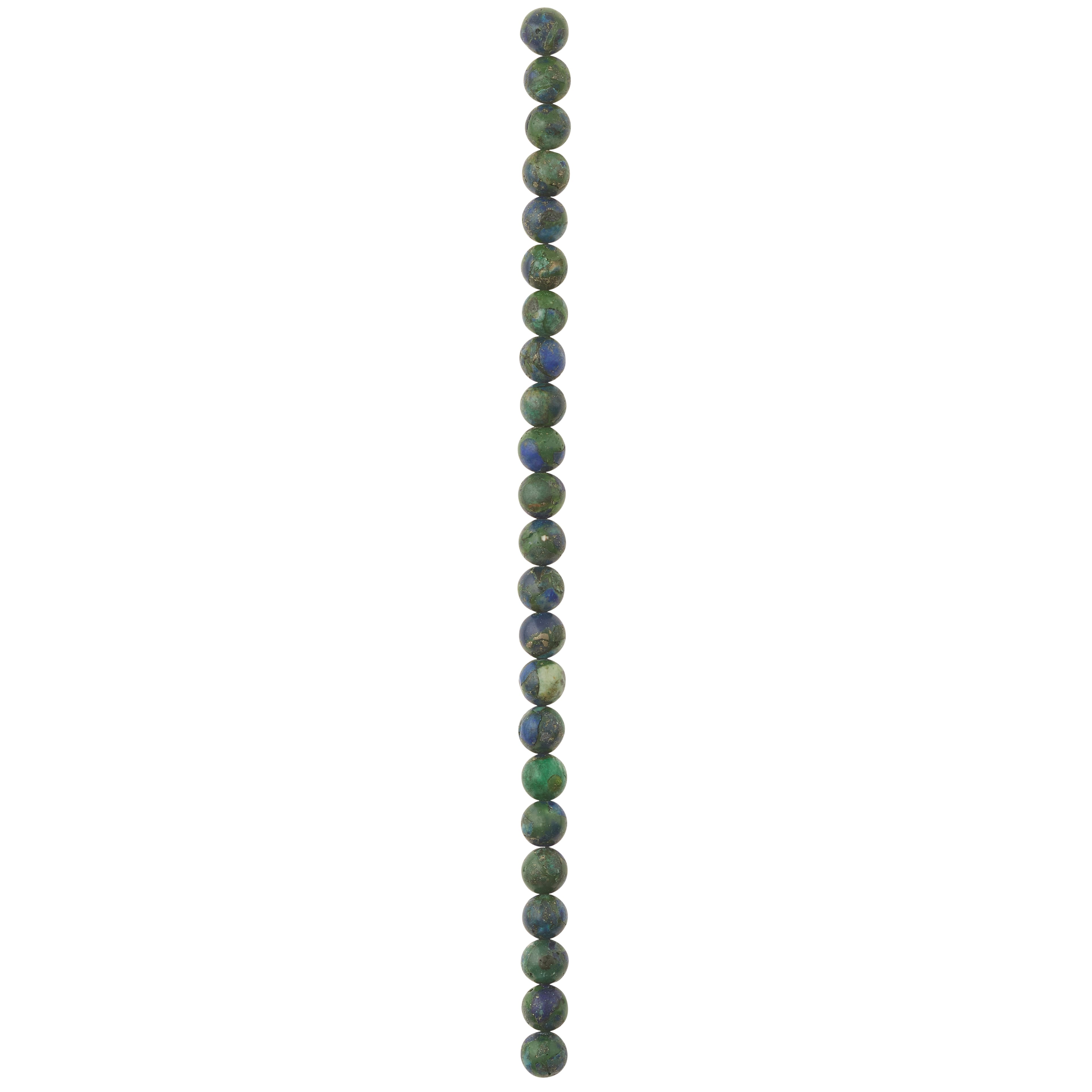 12 Pack: Green &#x26; Blue Chryscolla Round Beads, 8mm by Bead Landing&#xAE;