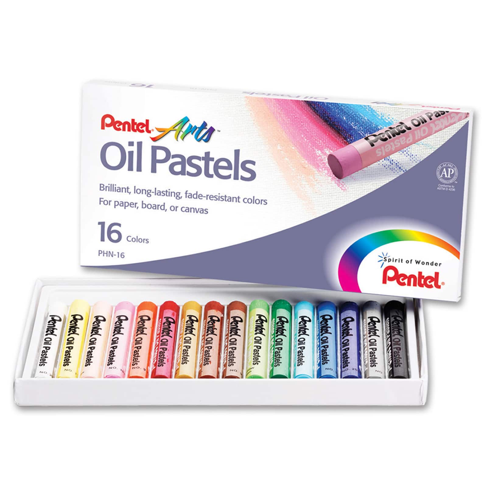 Pentel Arts&#xAE; 16 Color Oil Pastels Set