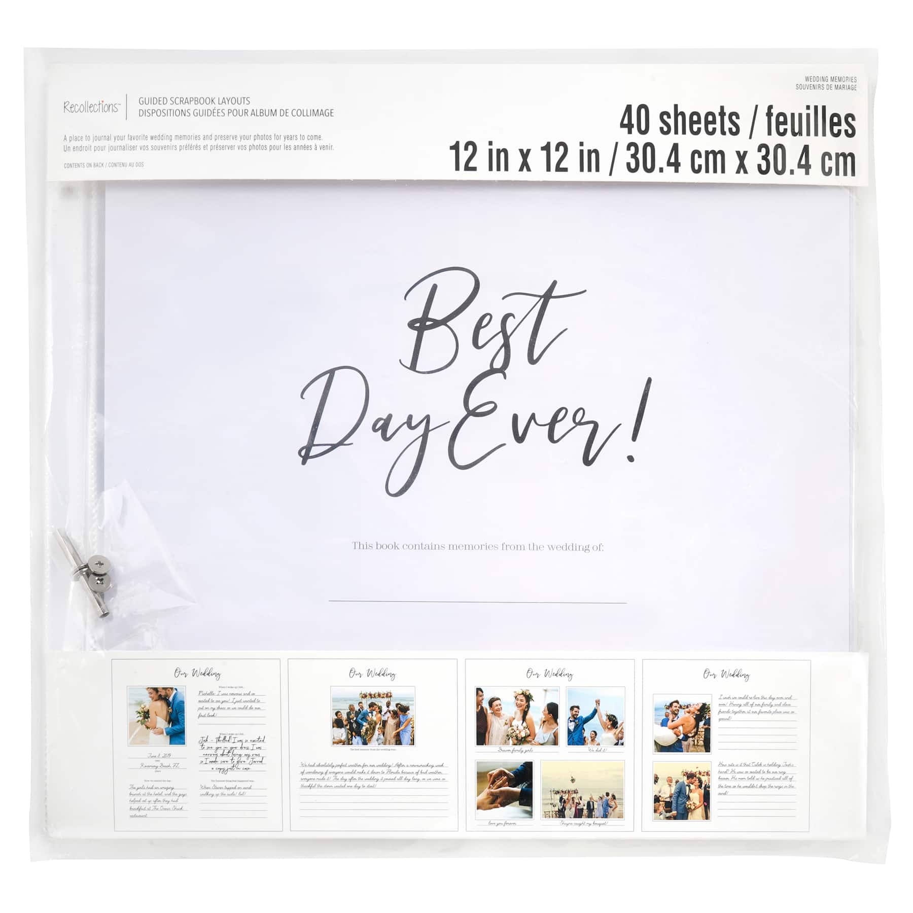 6 Pack: 12&#x22; x 12&#x22; Best Day Ever Guided Scrapbook Layouts by Recollections&#x2122;