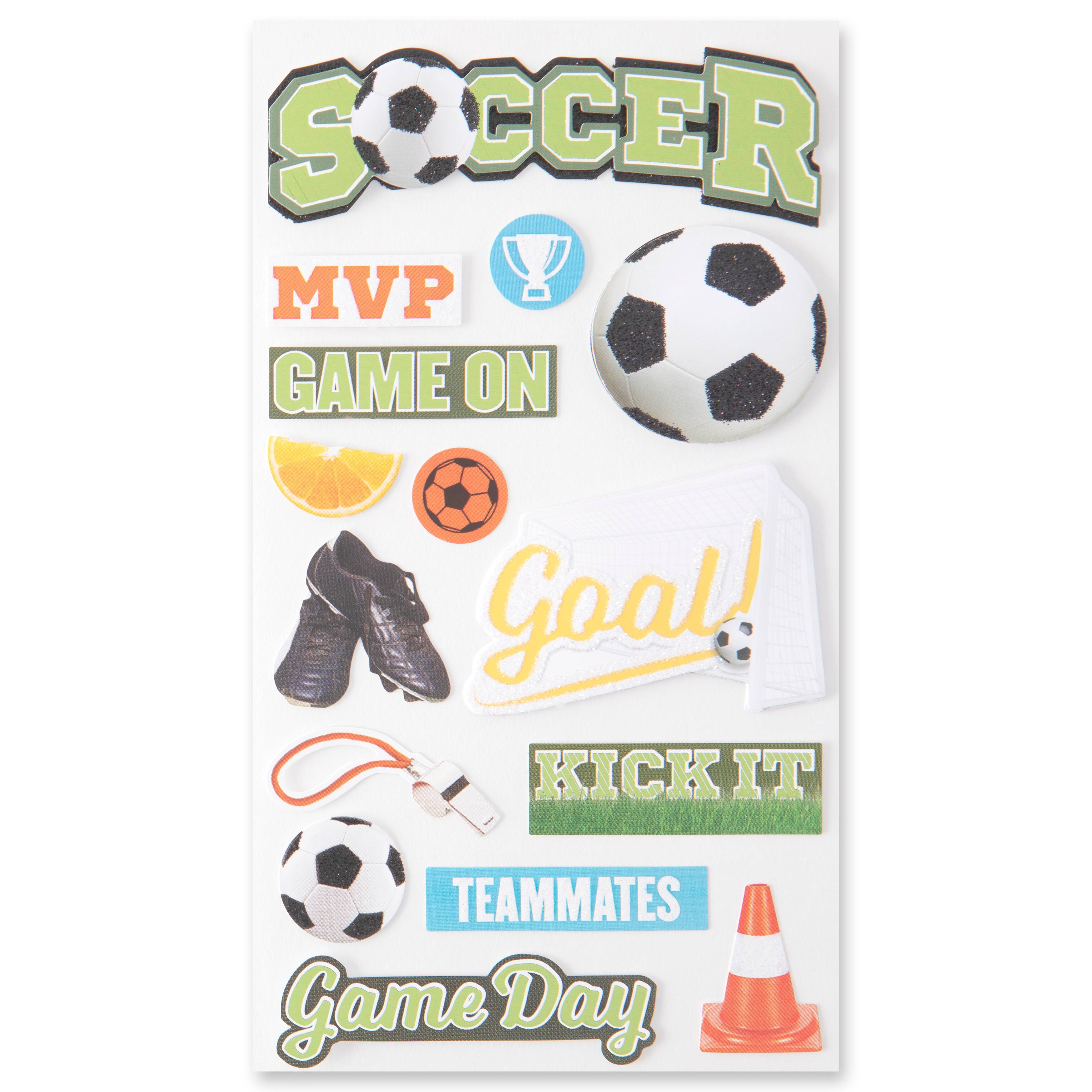 12 Pack: Soccer Stickers by Recollections™