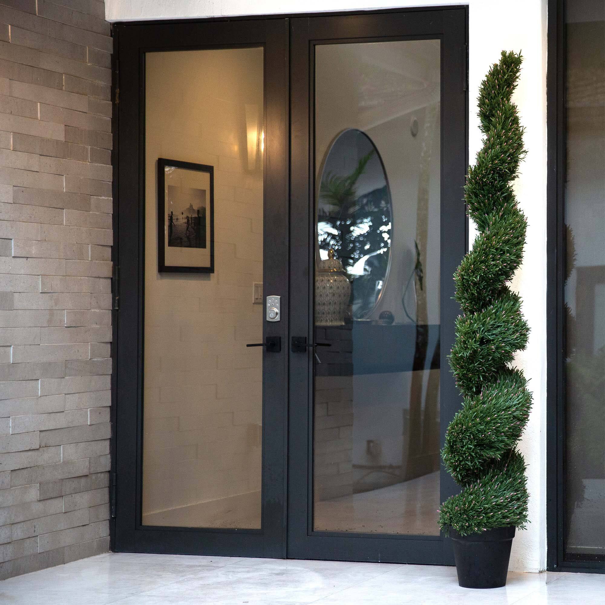 7ft. Potted Artificial Rosemary Spiral Topiary Tree