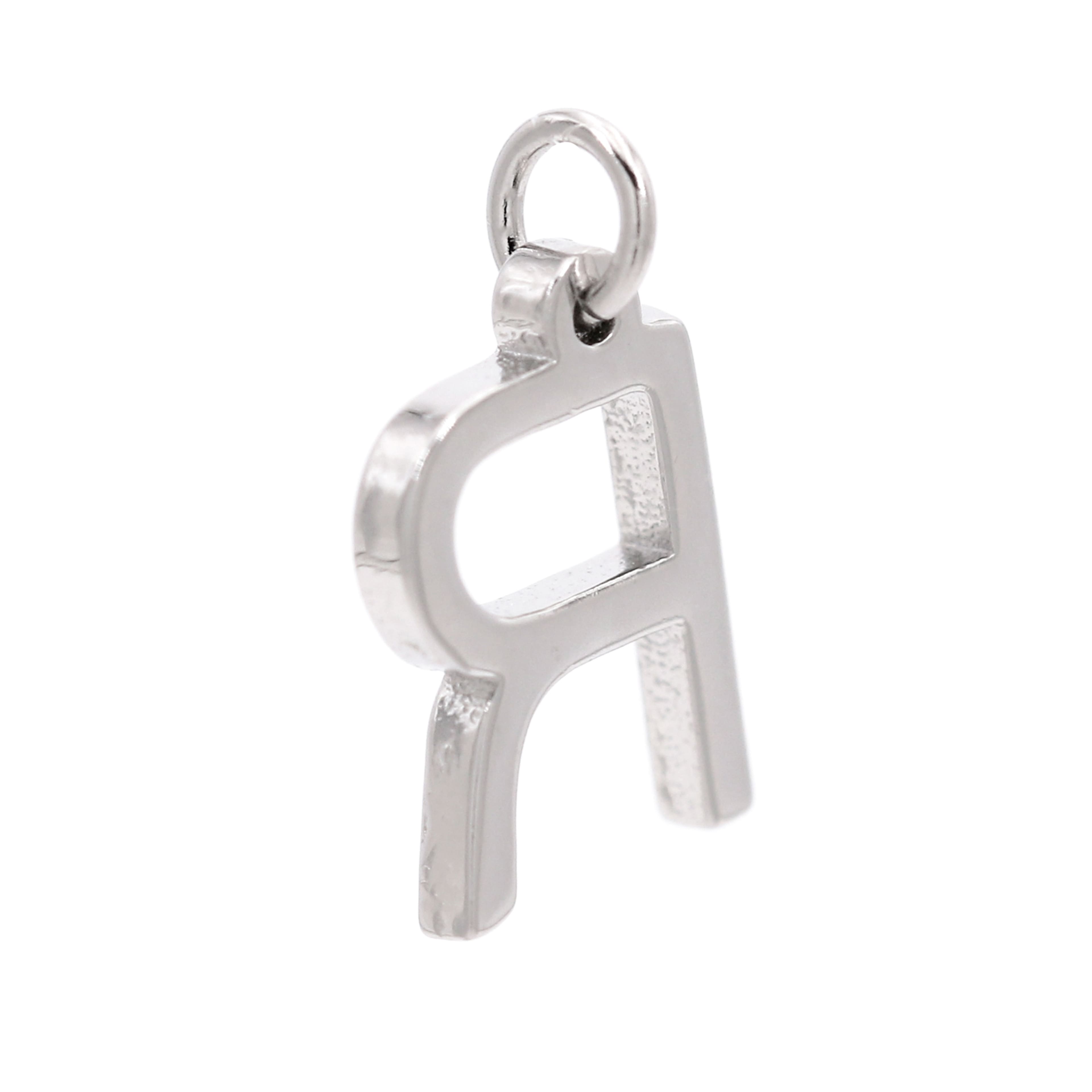 12 Pack: Sterling Silver Alphabet Charm by Bead Landing™