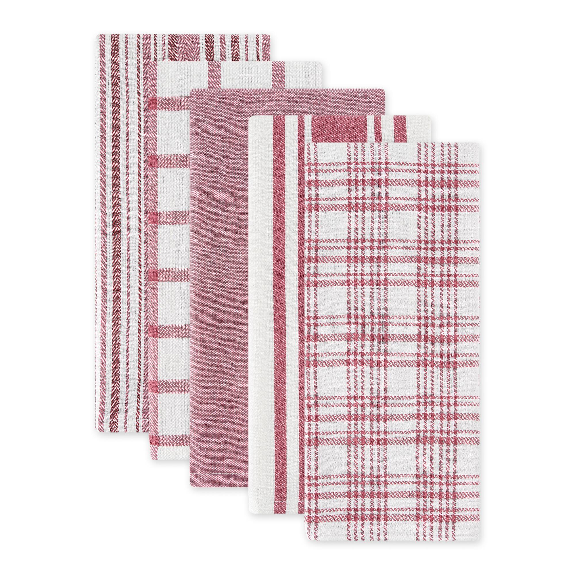 DII&#xAE; Assorted Wine Woven Dishtowel (Set of 5)