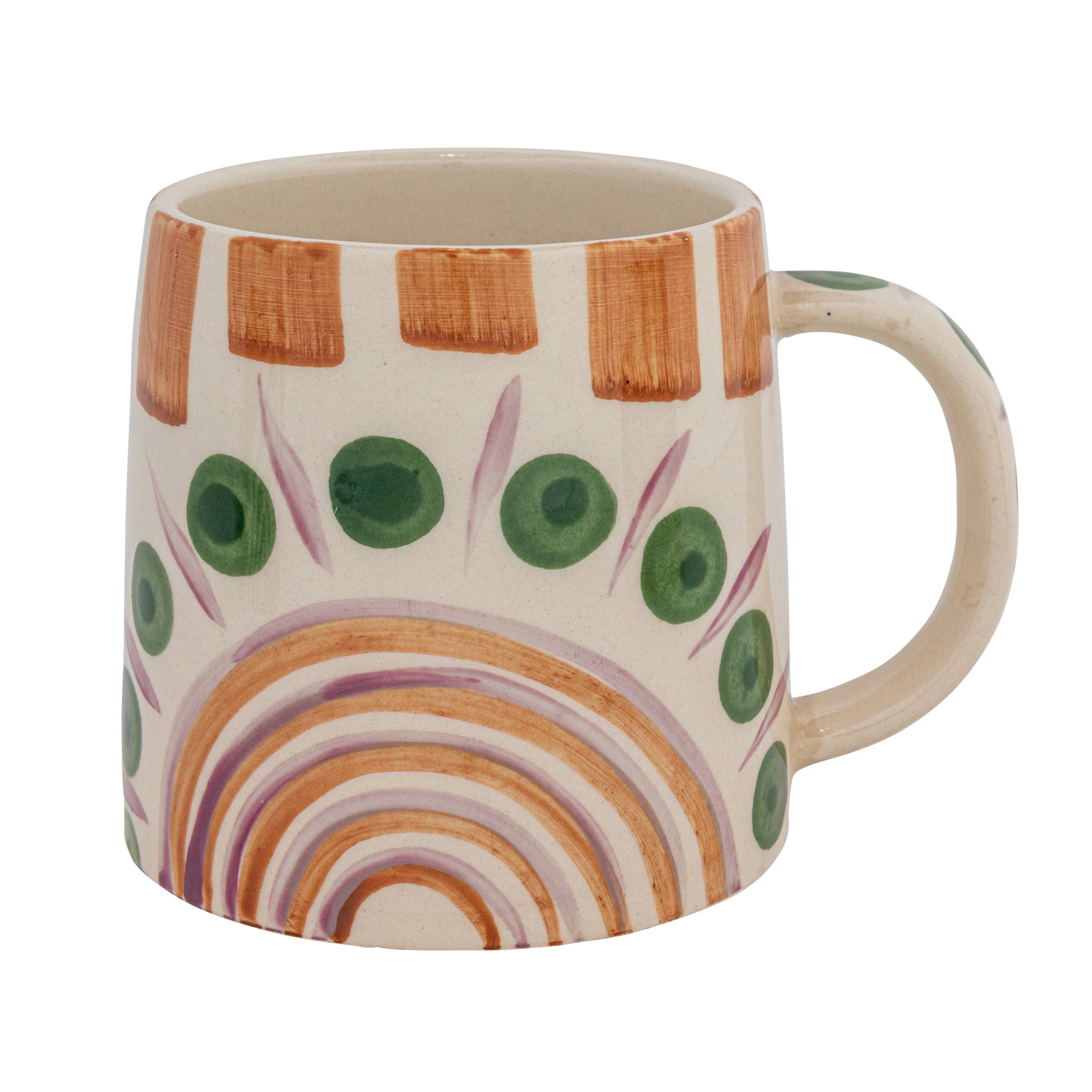 Hello Honey® 4.25" Geometric Print Stoneware Mug Set