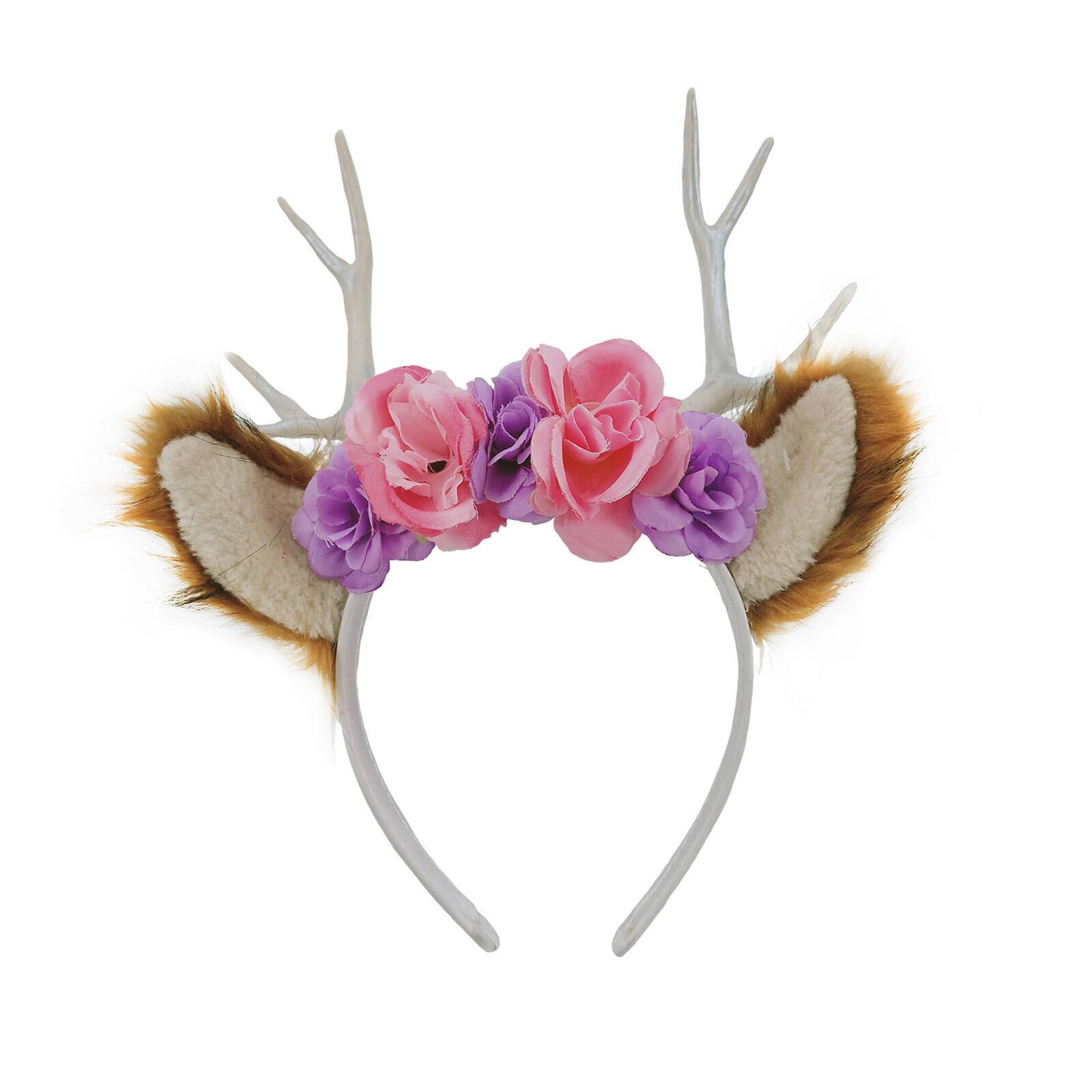 floral deer antler headband