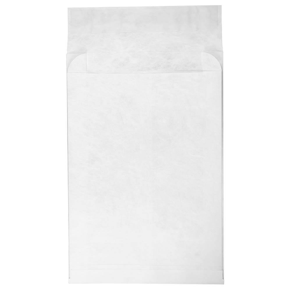 JAM Paper White Tyvek&#xAE; Expandable Open End Peel &#x26; Seal Closure Envelopes, 100ct.