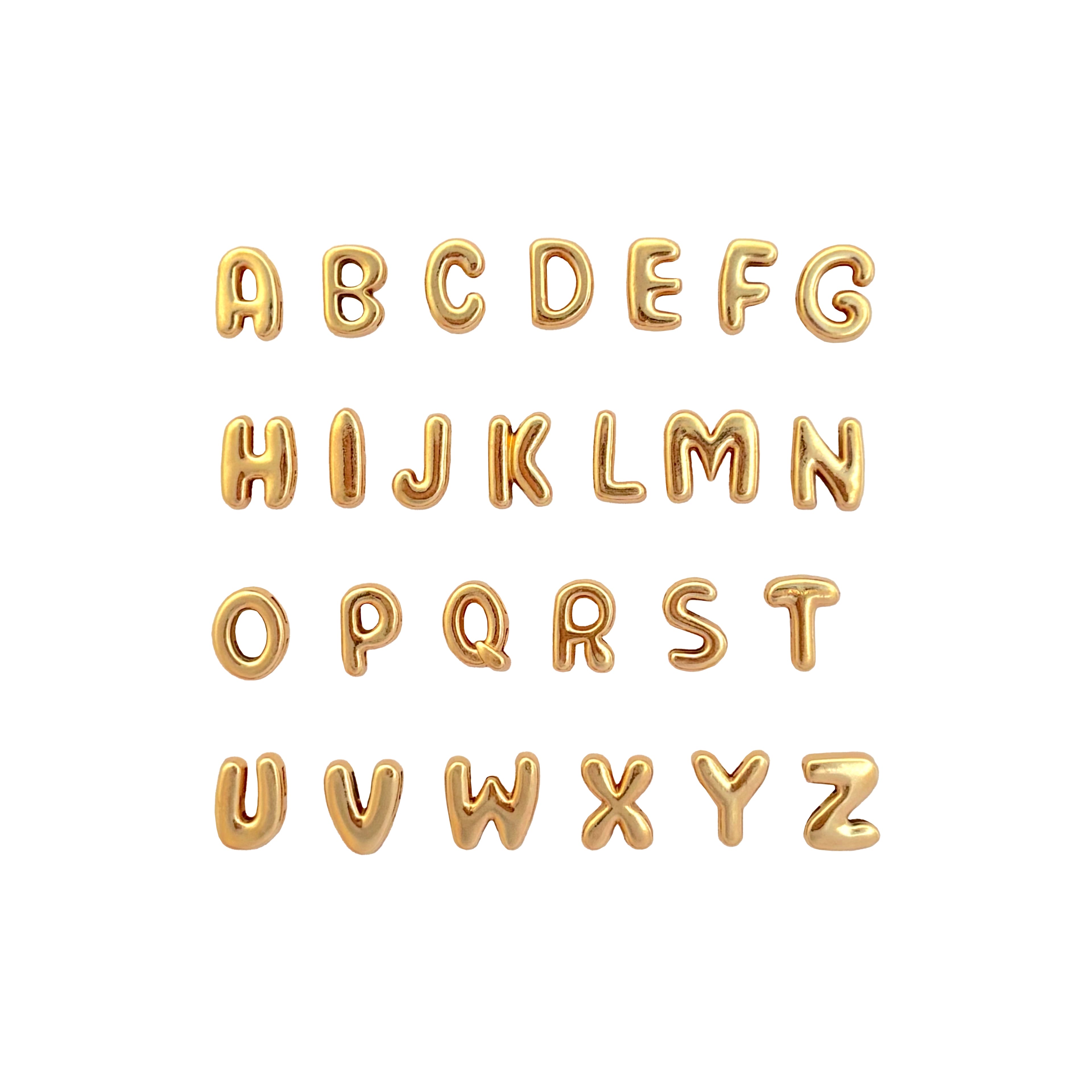 Blue Moon Studio&#x2122; Gold-Colored Slide-On Alphabet Charm Set