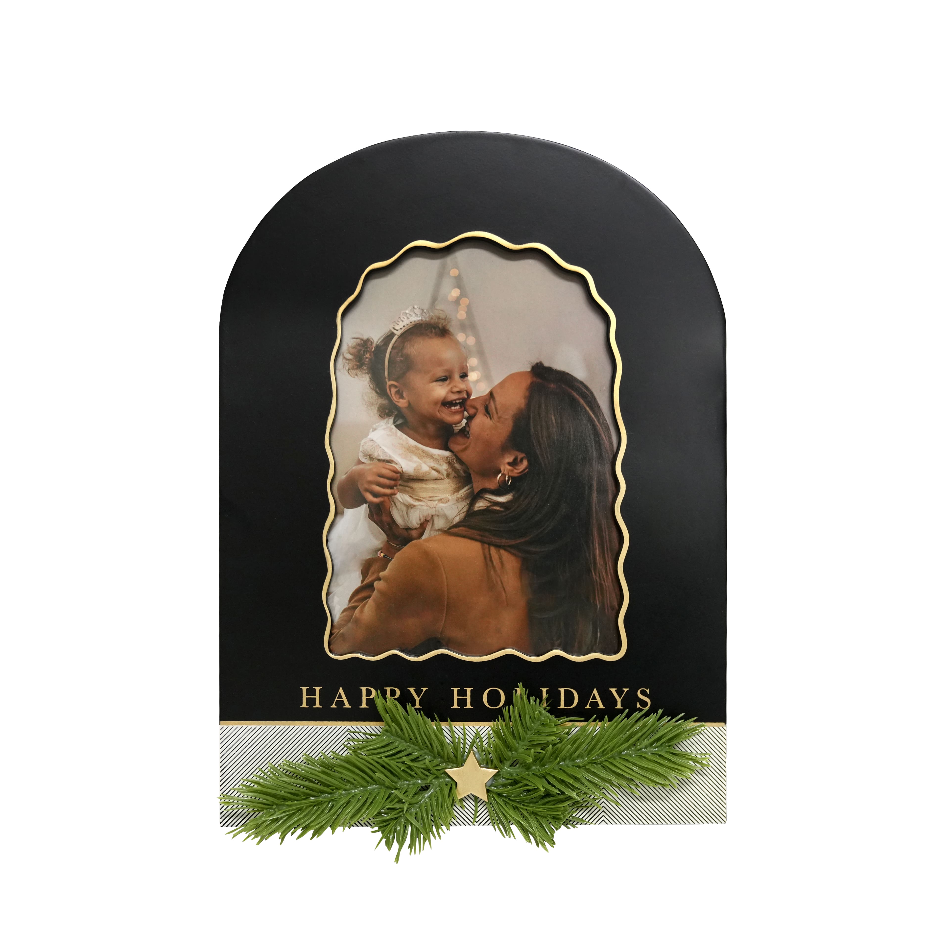 5&#x22; x 7&#x22; Black Arch with Pine Tabletop Frame by Studio D&#xE9;cor&#xAE;