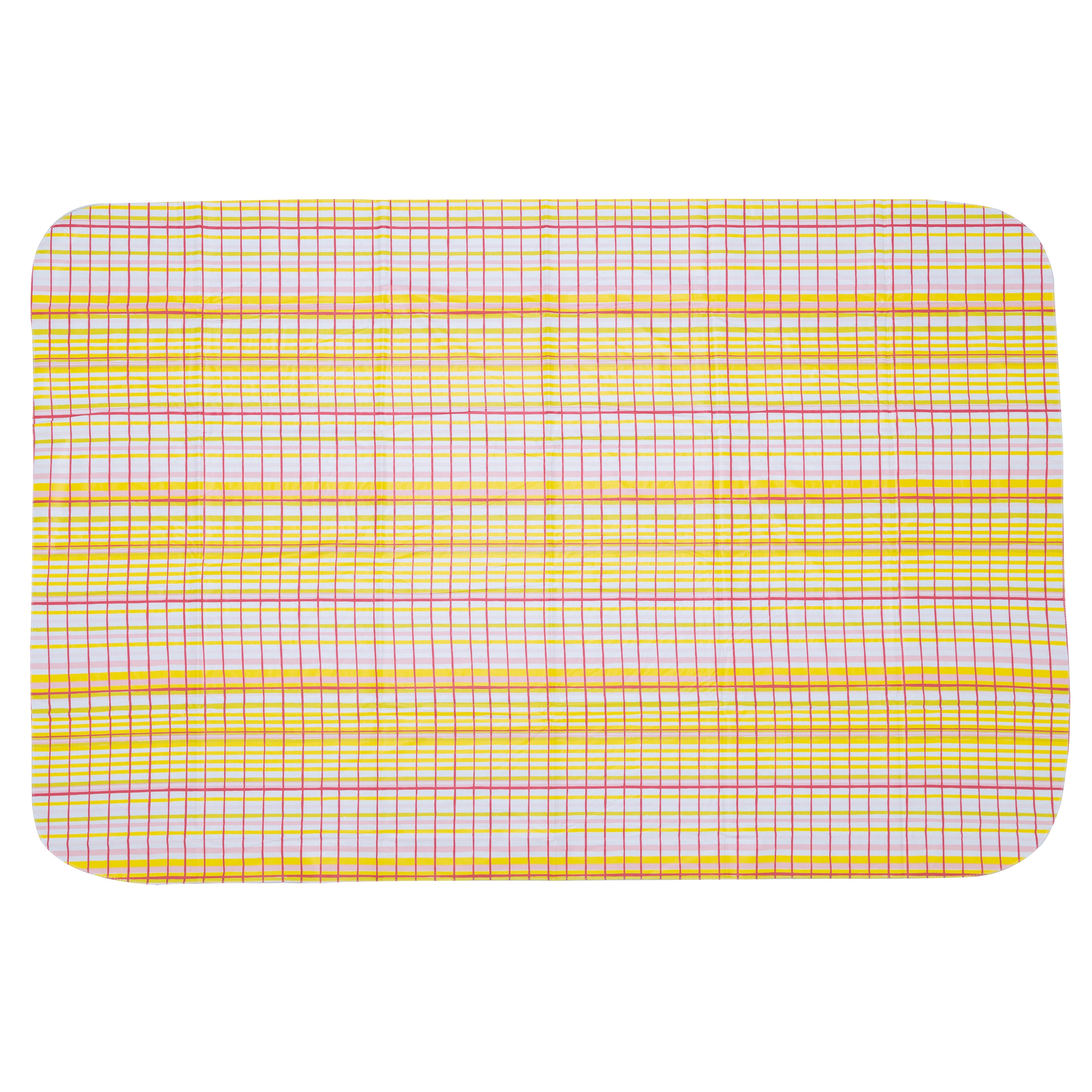 70&#x22; Pink &#x26; Yellow Plaid Table Cover by Ashland&#xAE;
