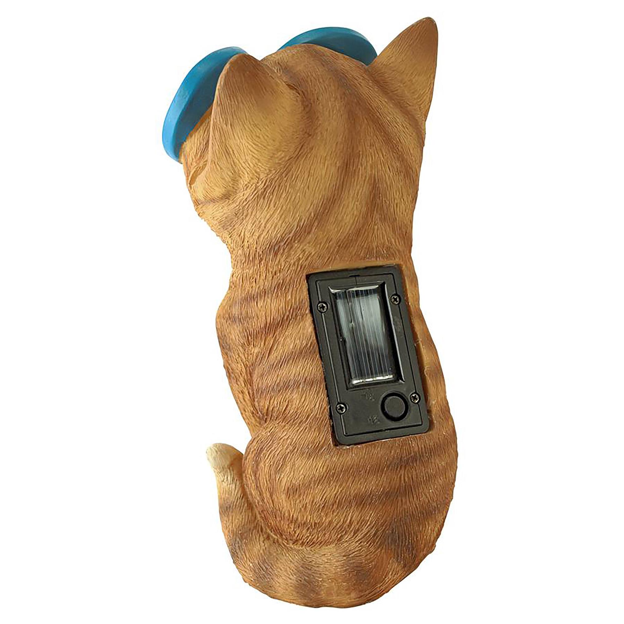 Design Toscano 7.5&#x22; Bright Eyes Solar Cat Garden Statue